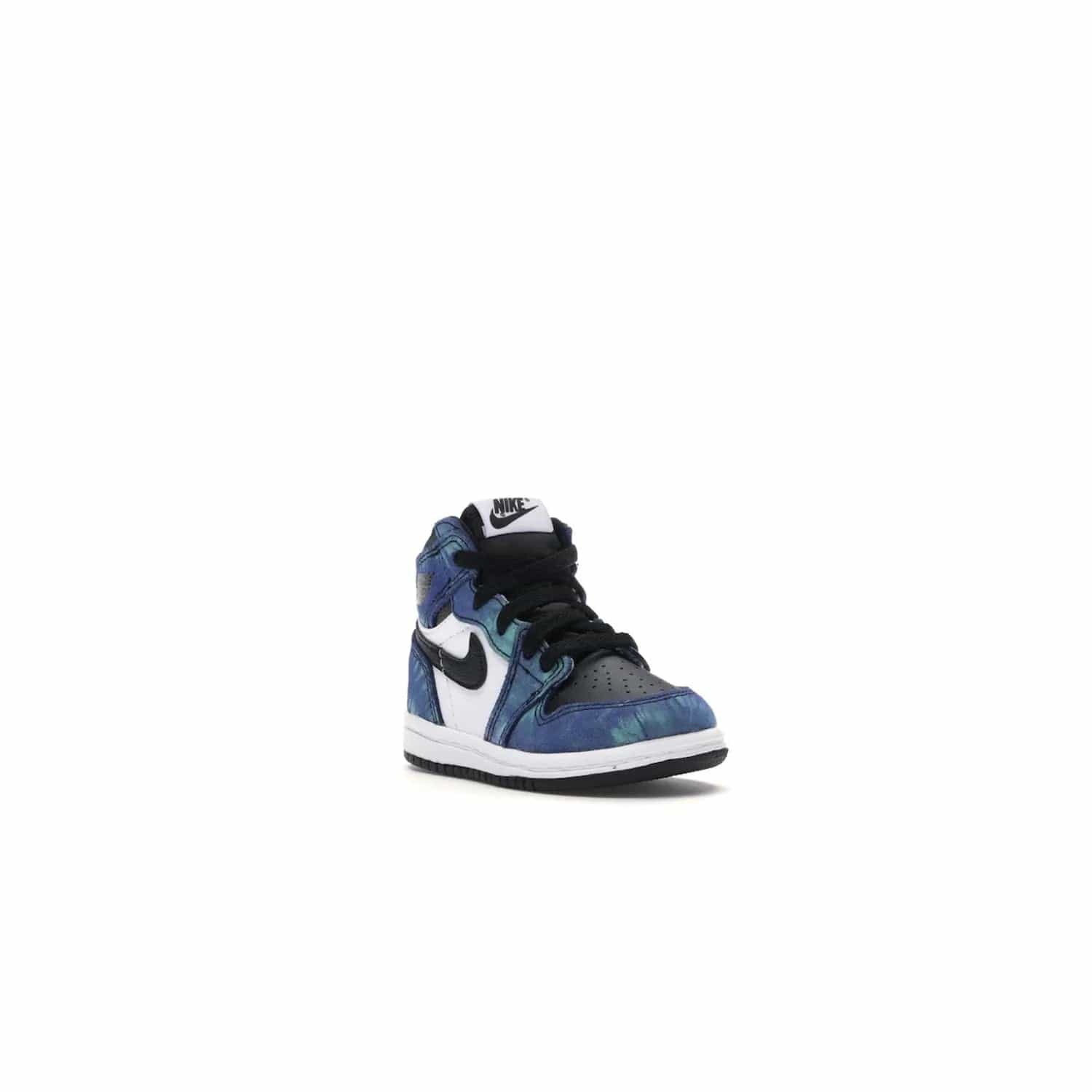 Jordan 1 Retro High Tie Dye (TD) - Image 6 - Only at www.BallersClubKickz.com - Add a unique twist to your sneaker collection with the Jordan 1 Retro High Tie Dye (TD). Classic Air Jordan 1 details like toe box perforations and the signature Swoosh logo on the sidewall are topped with an eye-catching tie dye design that’s perfect for styling all year round.