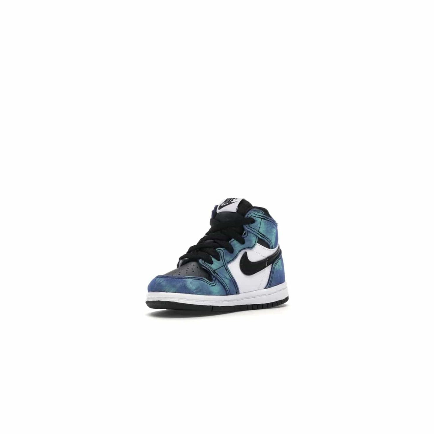 Jordan 1 Retro High Tie Dye (TD) - Image 15 - Only at www.BallersClubKickz.com - Add a unique twist to your sneaker collection with the Jordan 1 Retro High Tie Dye (TD). Classic Air Jordan 1 details like toe box perforations and the signature Swoosh logo on the sidewall are topped with an eye-catching tie dye design that’s perfect for styling all year round.