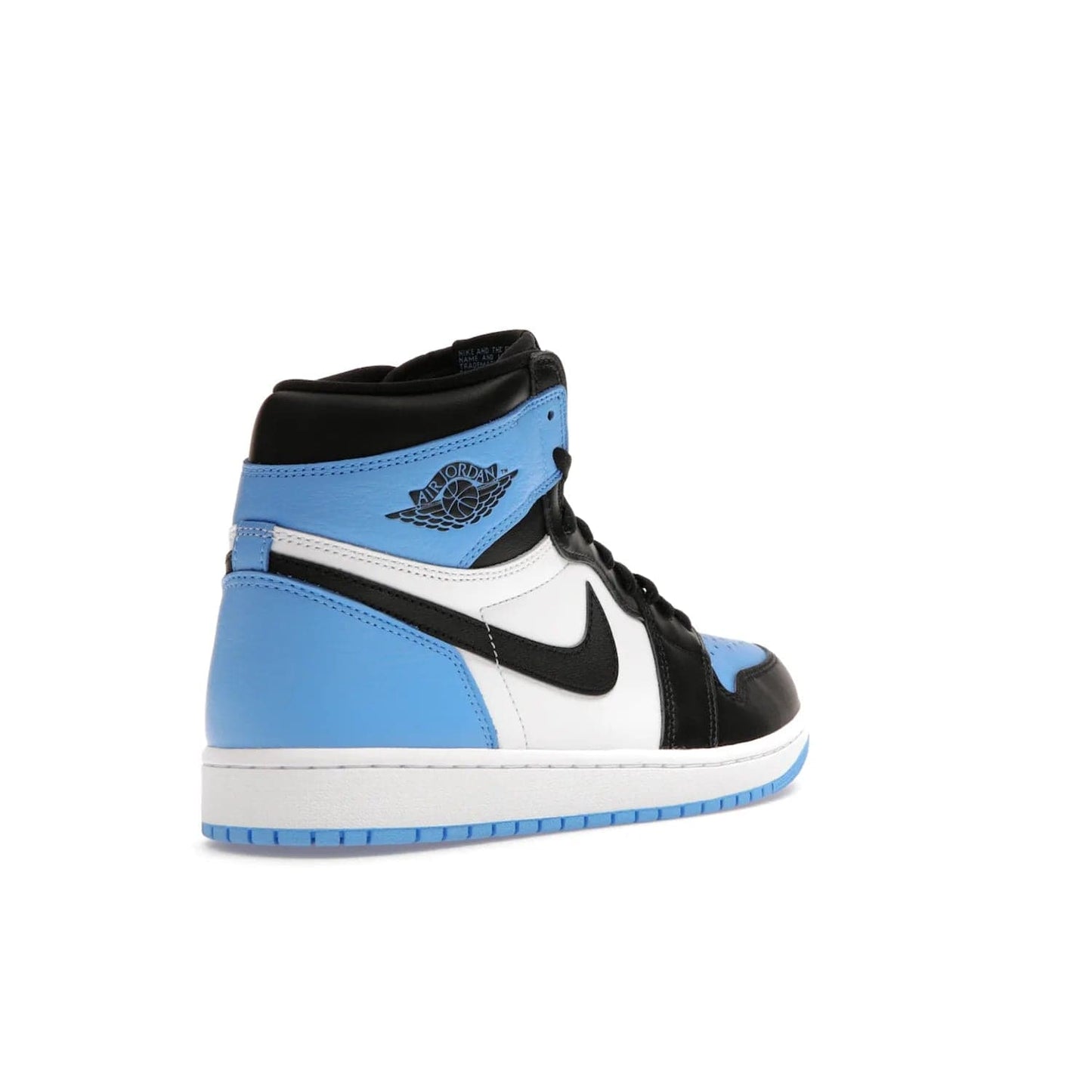 Jordan 1 Retro High OG UNC Toe - Image 32 - Only at www.BallersClubKickz.com - Jordan 1 High OG UNC Toe is a fashionable, high-quality sneaker featuring University Blue, Black White and White. Releasing July 22, 2023, it's the perfect pick up for sneakerheads.