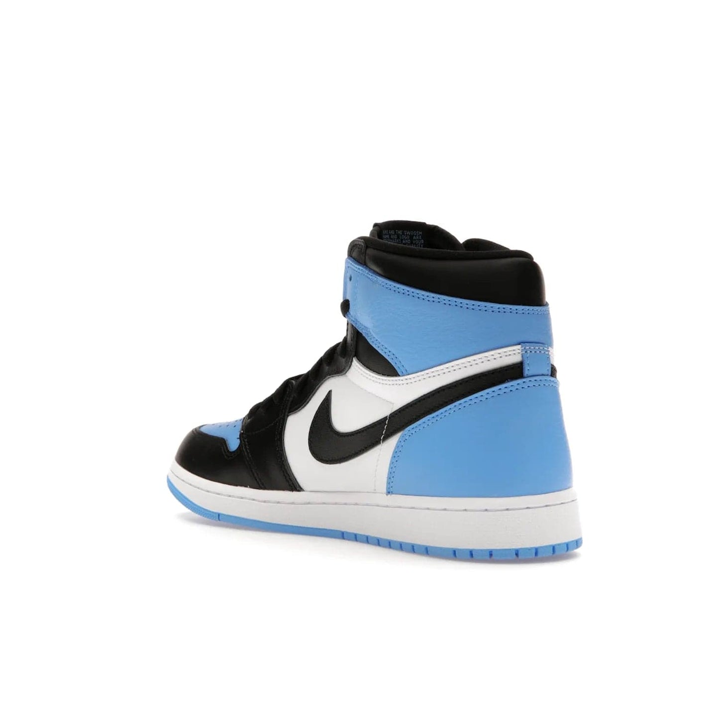 Jordan 1 Retro High OG UNC Toe - Image 24 - Only at www.BallersClubKickz.com - Jordan 1 High OG UNC Toe is a fashionable, high-quality sneaker featuring University Blue, Black White and White. Releasing July 22, 2023, it's the perfect pick up for sneakerheads.