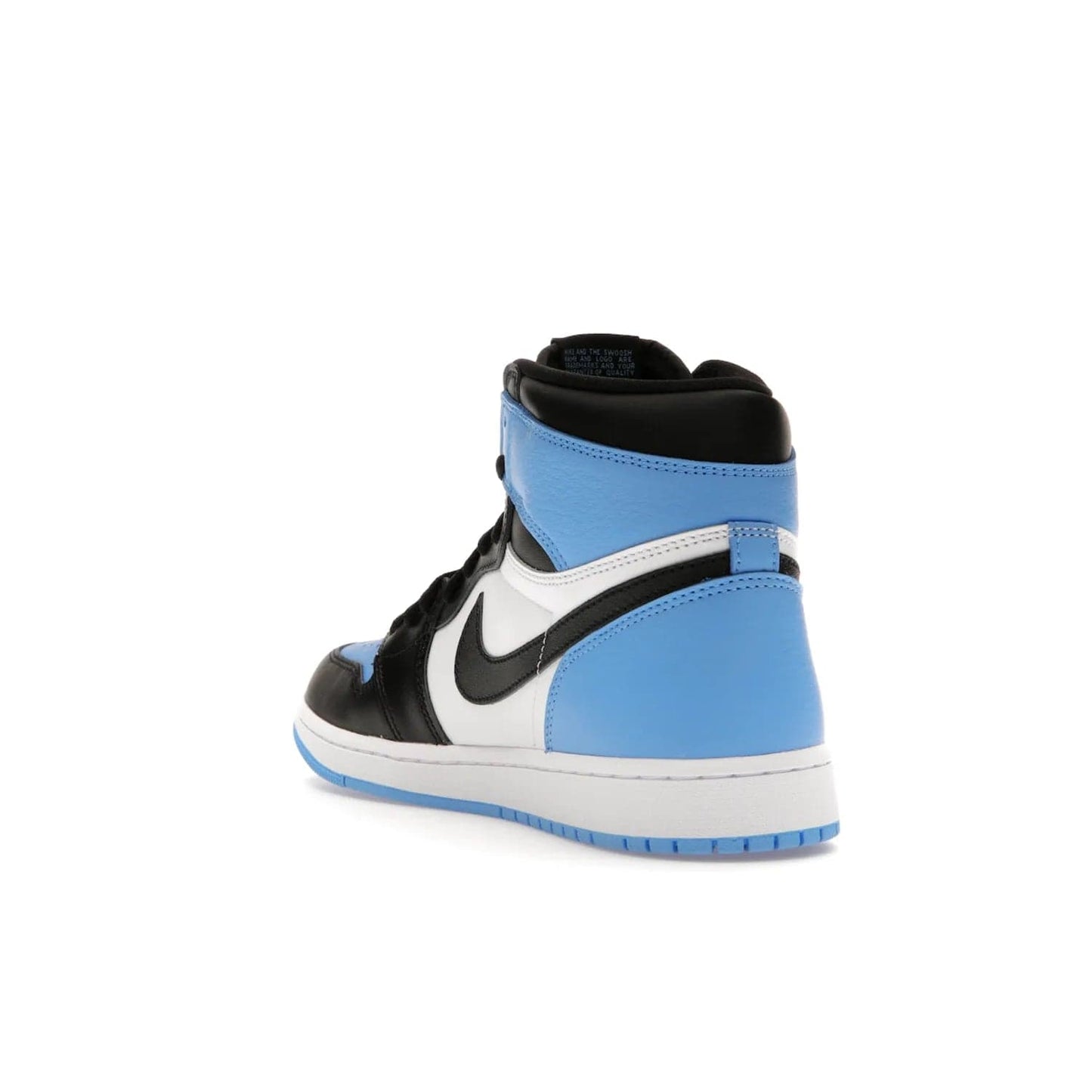 Jordan 1 Retro High OG UNC Toe - Image 25 - Only at www.BallersClubKickz.com - Jordan 1 High OG UNC Toe is a fashionable, high-quality sneaker featuring University Blue, Black White and White. Releasing July 22, 2023, it's the perfect pick up for sneakerheads.