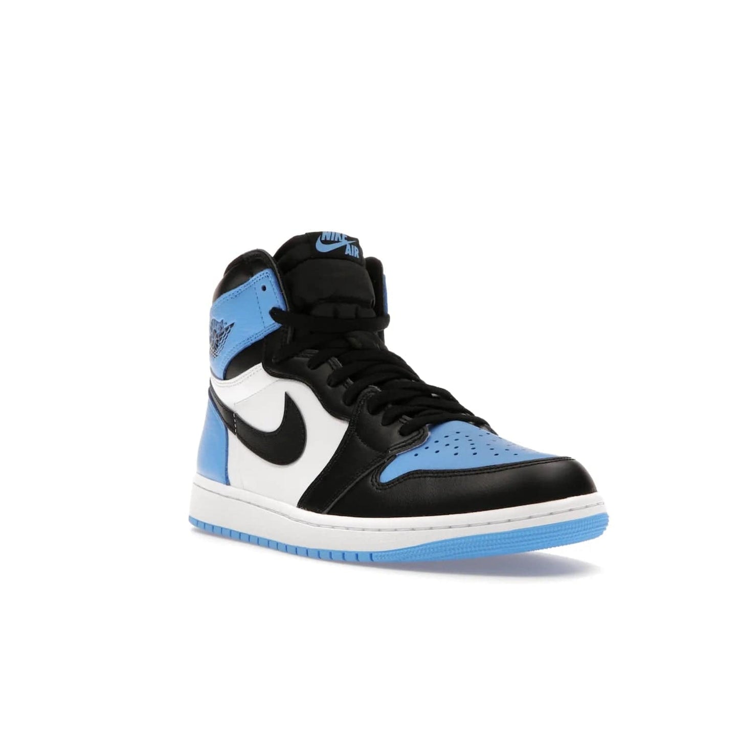 Jordan 1 Retro High OG UNC Toe - Image 6 - Only at www.BallersClubKickz.com - Jordan 1 High OG UNC Toe is a fashionable, high-quality sneaker featuring University Blue, Black White and White. Releasing July 22, 2023, it's the perfect pick up for sneakerheads.