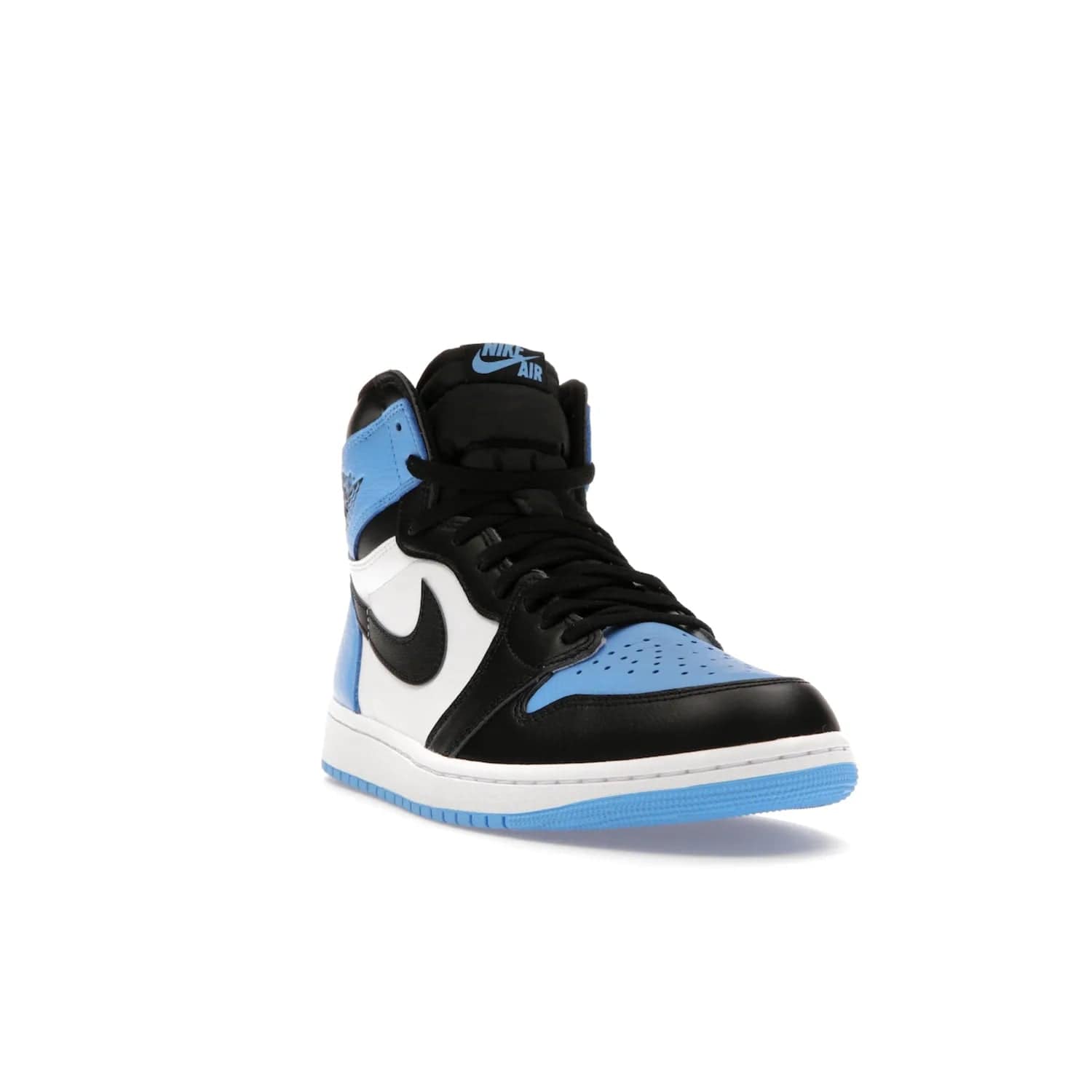 Jordan 1 Retro High OG UNC Toe - Image 7 - Only at www.BallersClubKickz.com - Jordan 1 High OG UNC Toe is a fashionable, high-quality sneaker featuring University Blue, Black White and White. Releasing July 22, 2023, it's the perfect pick up for sneakerheads.
