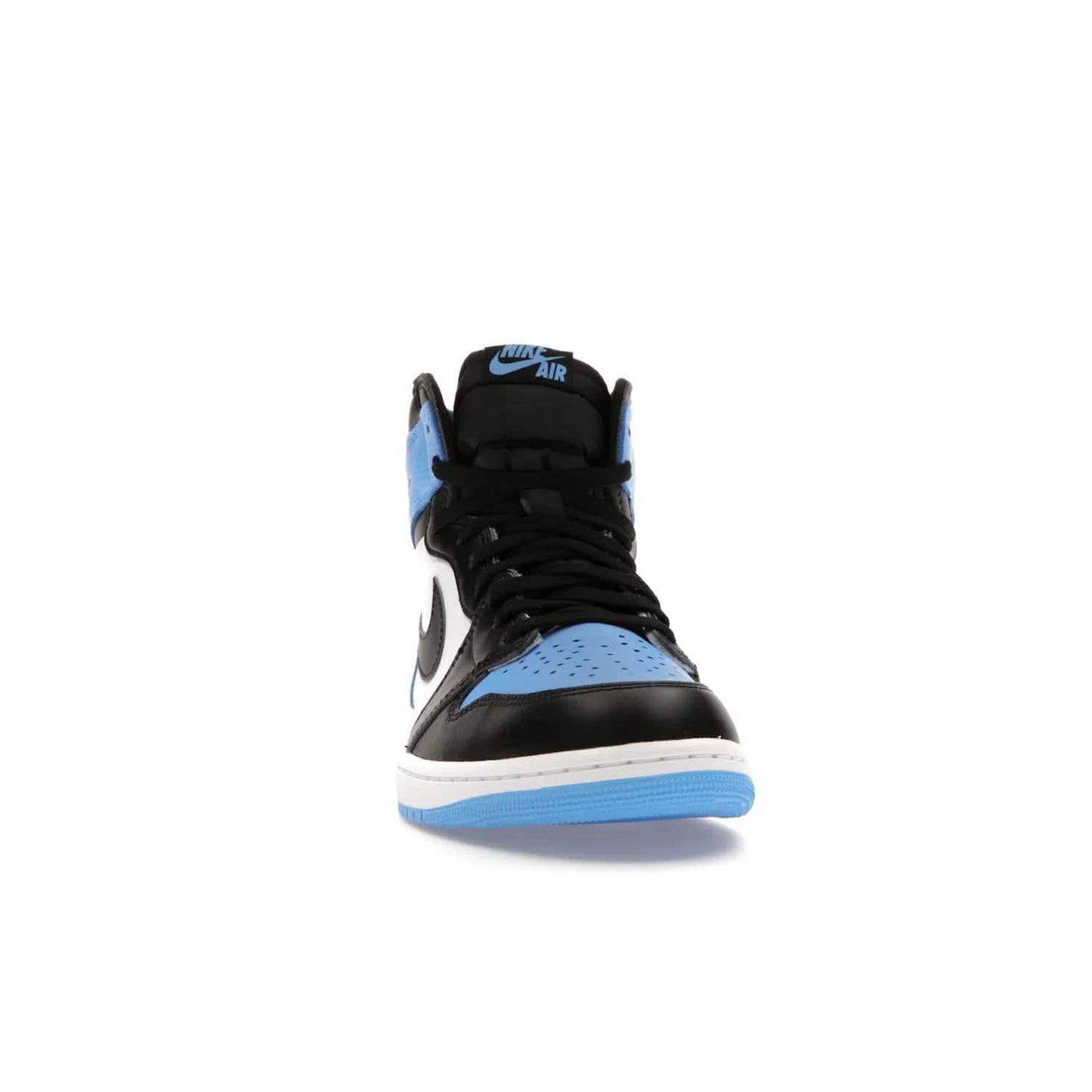 Jordan 1 Retro High OG UNC Toe - Image 9 - Only at www.BallersClubKickz.com - Jordan 1 High OG UNC Toe is a fashionable, high-quality sneaker featuring University Blue, Black White and White. Releasing July 22, 2023, it's the perfect pick up for sneakerheads.