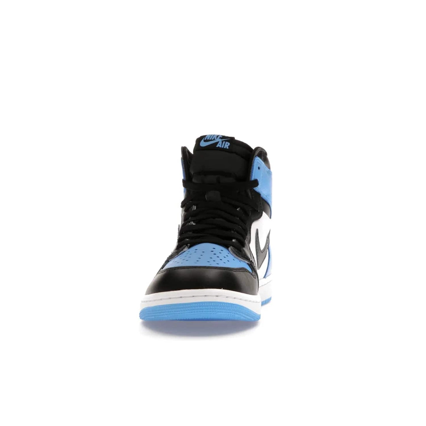 Jordan 1 Retro High OG UNC Toe - Image 11 - Only at www.BallersClubKickz.com - Jordan 1 High OG UNC Toe is a fashionable, high-quality sneaker featuring University Blue, Black White and White. Releasing July 22, 2023, it's the perfect pick up for sneakerheads.