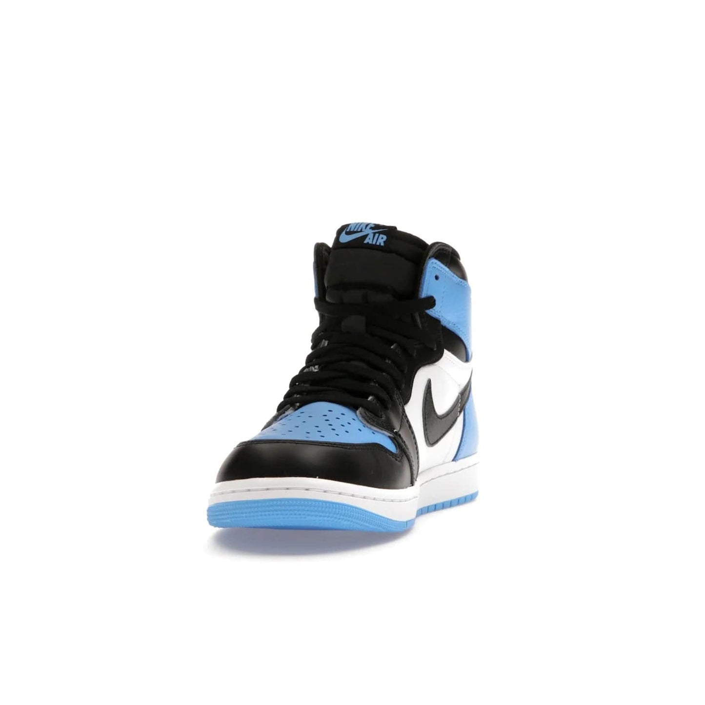 Jordan 1 Retro High OG UNC Toe - Image 12 - Only at www.BallersClubKickz.com - Jordan 1 High OG UNC Toe is a fashionable, high-quality sneaker featuring University Blue, Black White and White. Releasing July 22, 2023, it's the perfect pick up for sneakerheads.