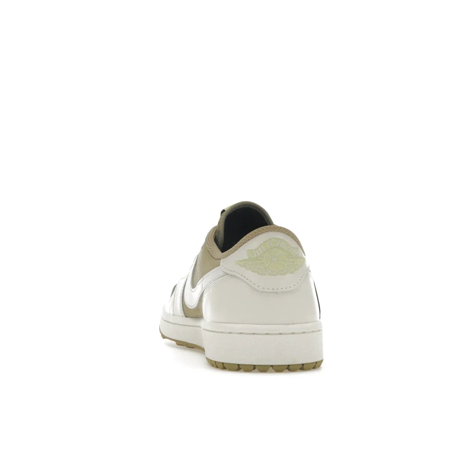 Jordan 1 Retro Low Golf Travis Scott Neutral Olive - Image 27 - Only at www.BallersClubKickz.com - Explore the unique Jordan 1 Retro Low Golf Travis Scott Neutral Olive, an olive-green sneaker collaboration between the iconic Jordan Brand and music royalty, Travis Scott. This special pair is tailored for the golf course with altered traction, hardened rubber, and a sleek style perfect for everyday wear. Get your pair and impress the crowd with its signature earth tones.