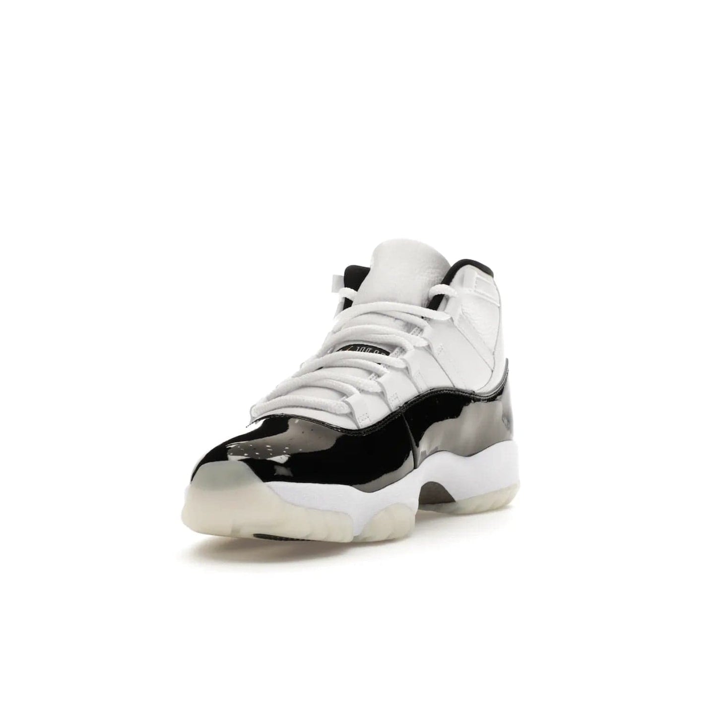 Jordan 11 Retro DMP Gratitude (2023) - Image 13 - Only at www.BallersClubKickz.com - Shop the legendary Jordan 11 Retro Gratitude Defining Moments (2023). This iconic sneaker features the classic Defining Moments colorway, high-cut patent leather upper, white midsole, black translucent rubber outsole, and Metallic Gold accents. Available December 9, 2023.