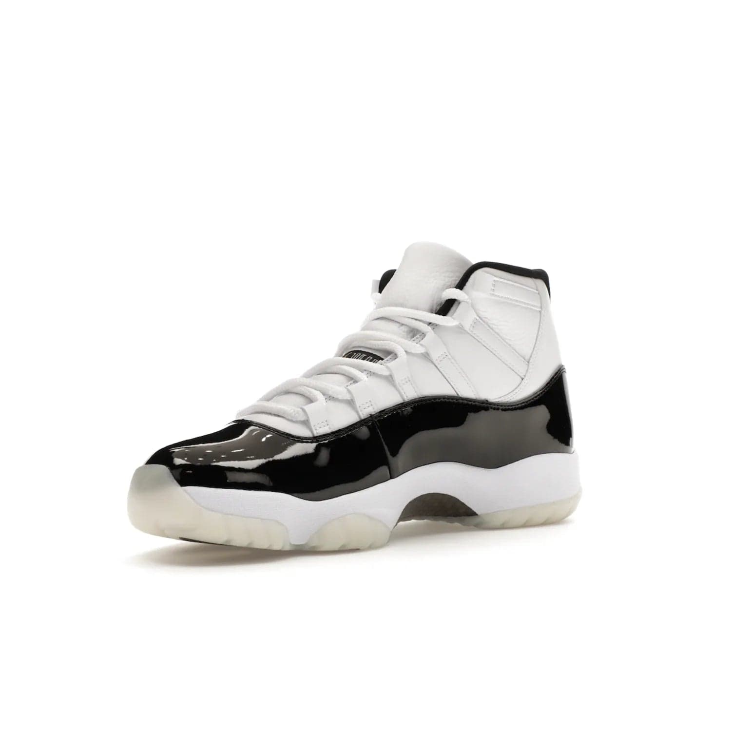 Jordan 11 Retro DMP Gratitude (2023) - Image 15 - Only at www.BallersClubKickz.com - Shop the legendary Jordan 11 Retro Gratitude Defining Moments (2023). This iconic sneaker features the classic Defining Moments colorway, high-cut patent leather upper, white midsole, black translucent rubber outsole, and Metallic Gold accents. Available December 9, 2023.