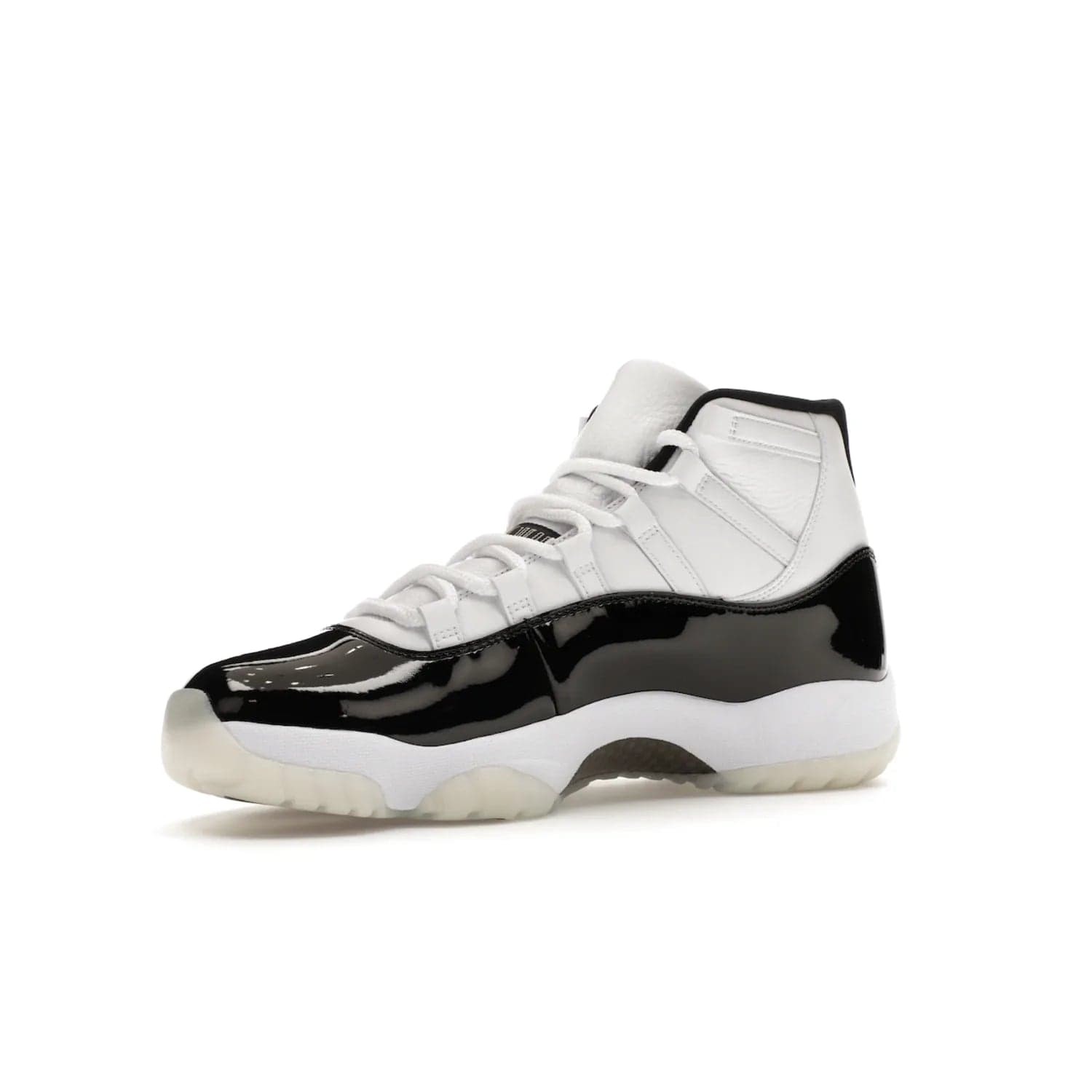 Jordan 11 Retro DMP Gratitude (2023) - Image 16 - Only at www.BallersClubKickz.com - Shop the legendary Jordan 11 Retro Gratitude Defining Moments (2023). This iconic sneaker features the classic Defining Moments colorway, high-cut patent leather upper, white midsole, black translucent rubber outsole, and Metallic Gold accents. Available December 9, 2023.
