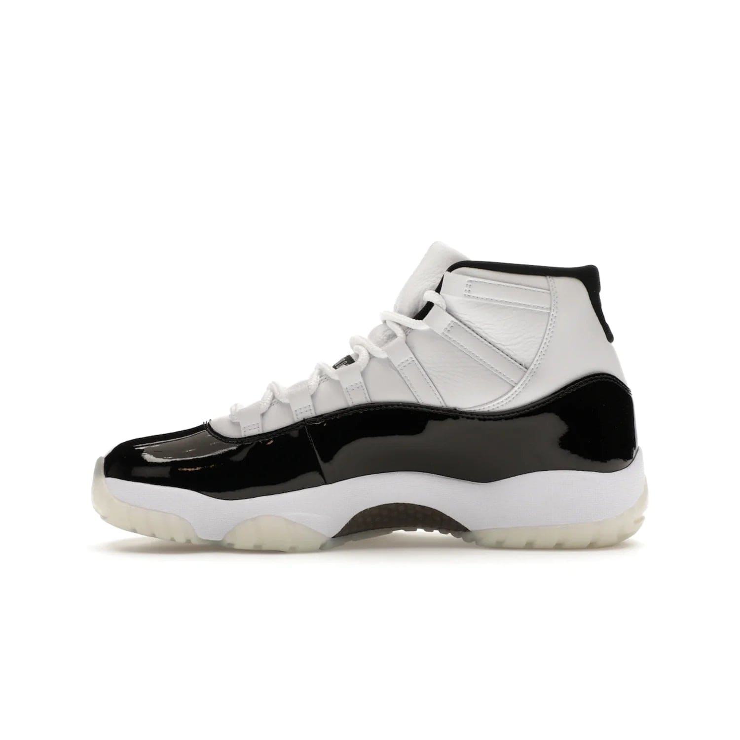 Jordan 11 Retro DMP Gratitude (2023) - Image 19 - Only at www.BallersClubKickz.com - Shop the legendary Jordan 11 Retro Gratitude Defining Moments (2023). This iconic sneaker features the classic Defining Moments colorway, high-cut patent leather upper, white midsole, black translucent rubber outsole, and Metallic Gold accents. Available December 9, 2023.