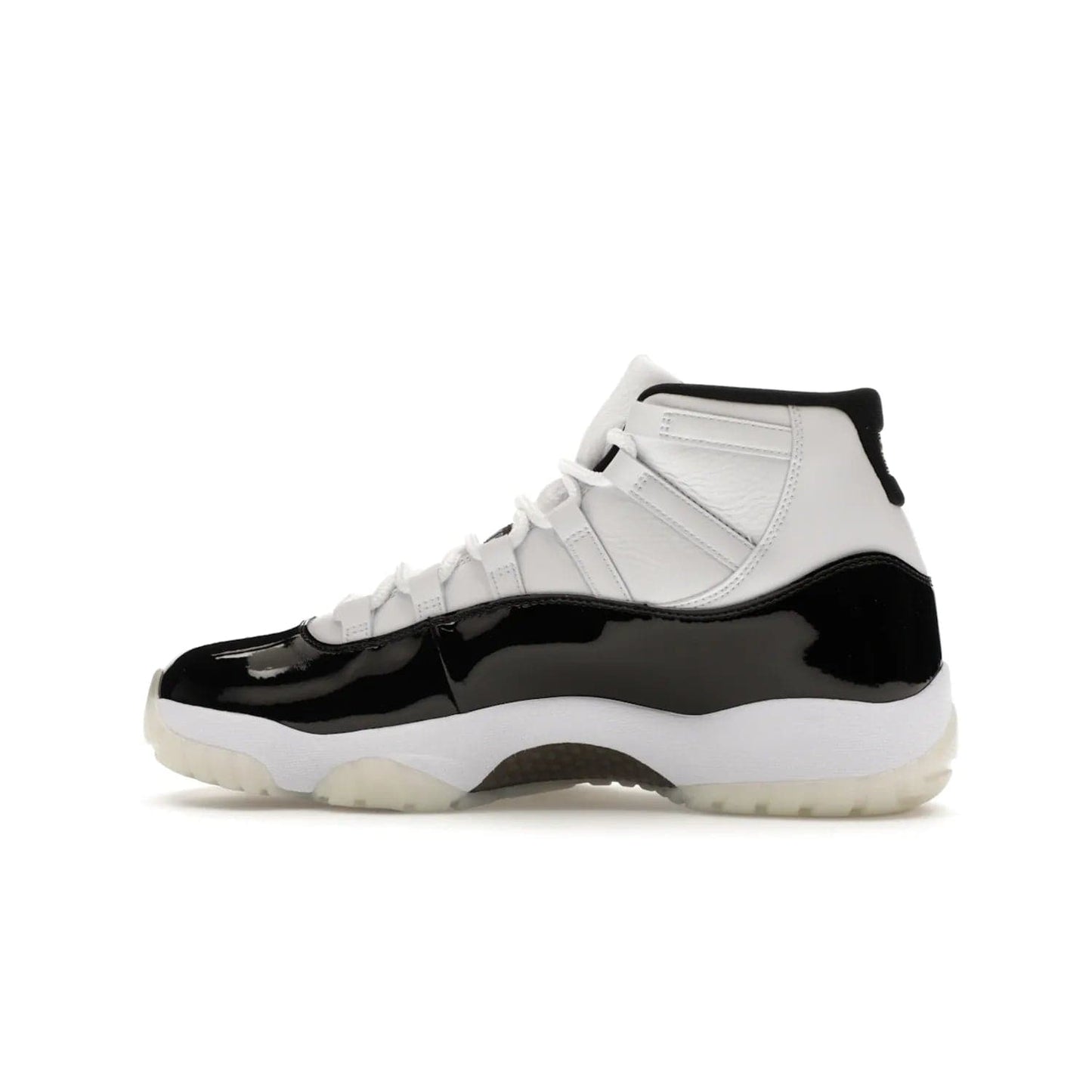 Jordan 11 Retro DMP Gratitude (2023) - Image 20 - Only at www.BallersClubKickz.com - Shop the legendary Jordan 11 Retro Gratitude Defining Moments (2023). This iconic sneaker features the classic Defining Moments colorway, high-cut patent leather upper, white midsole, black translucent rubber outsole, and Metallic Gold accents. Available December 9, 2023.