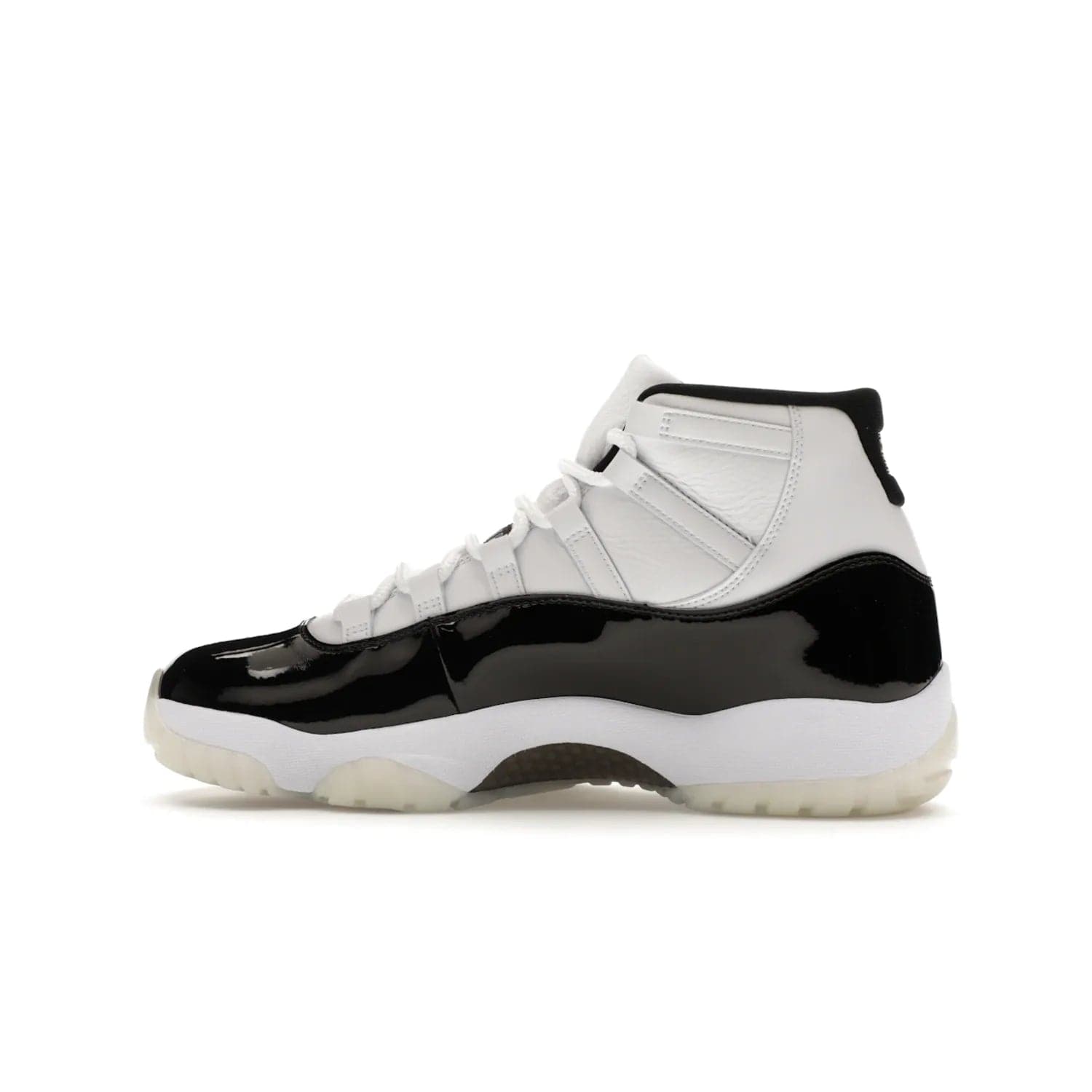 Jordan 11 Retro DMP Gratitude (2023) - Image 20 - Only at www.BallersClubKickz.com - Shop the legendary Jordan 11 Retro Gratitude Defining Moments (2023). This iconic sneaker features the classic Defining Moments colorway, high-cut patent leather upper, white midsole, black translucent rubber outsole, and Metallic Gold accents. Available December 9, 2023.