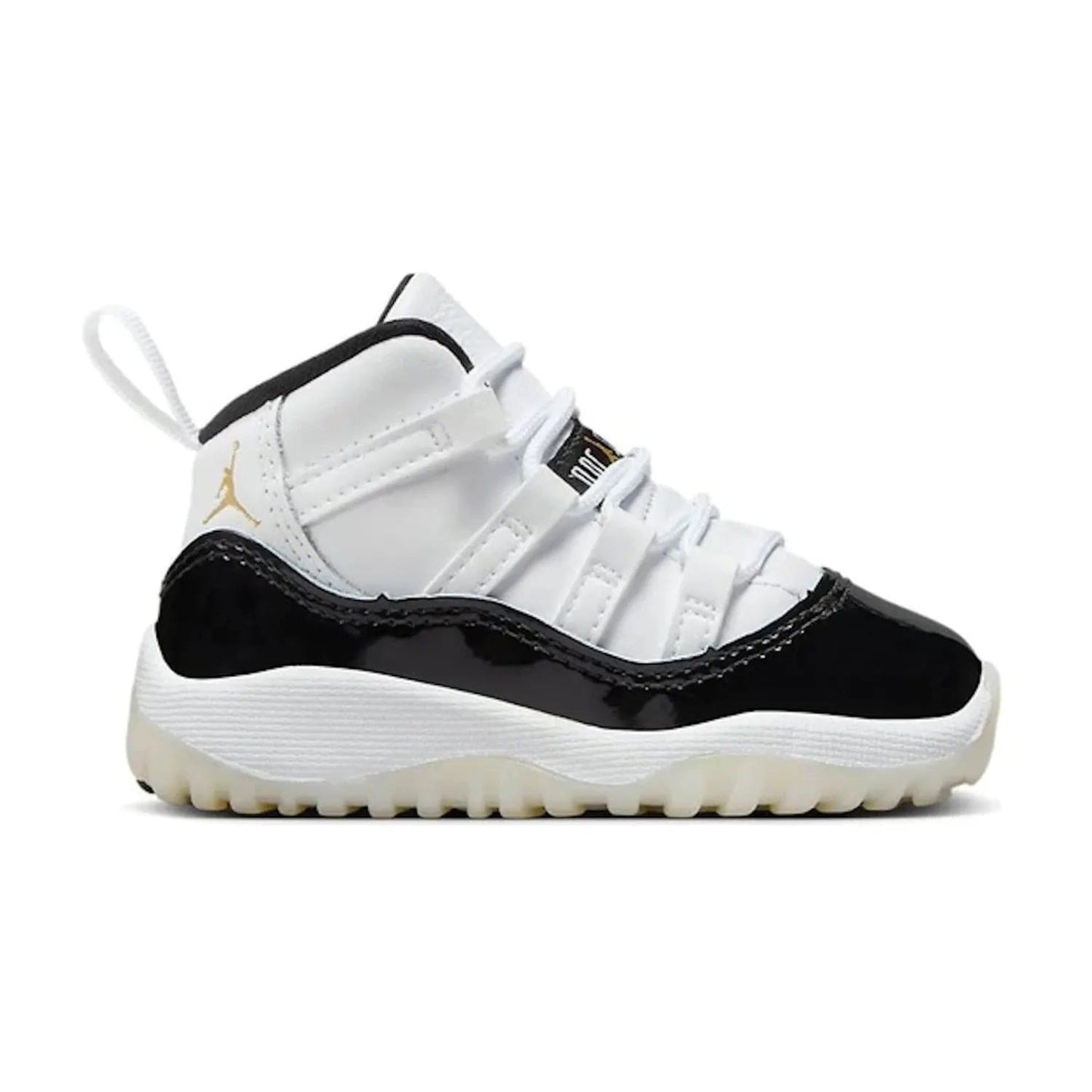 Jordan 11 Retro DMP Gratitude (2023) (TD) - Image 1 - Only at www.BallersClubKickz.com - Release date: 12/9/23. Get the classic Jordan 11 Retro DMP Defining Moments/Gratitude (TD) sneaker for your little trendsetter. Crafted for comfort and ease with flexible soles and soft lining. Price: $80.