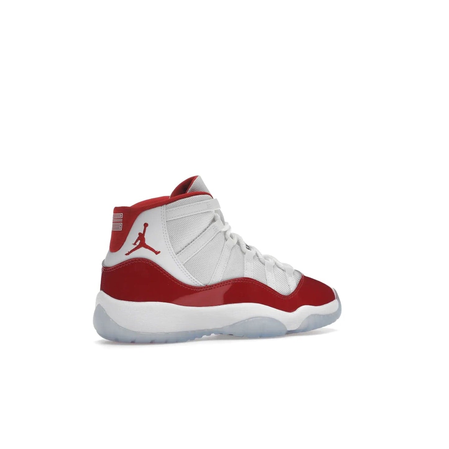 Jordan 11 Retro Cherry (2022) (GS) - Image 34 - Only at www.BallersClubKickz.com - Shop the Air Jordan 11 Retro Cherry 2022 GS, designed for style & comfort. Snug fit with webbing eyelets, rope laces, encased Air-sole unit & a Translucent rubber outsole. Available 12/10/2022.
