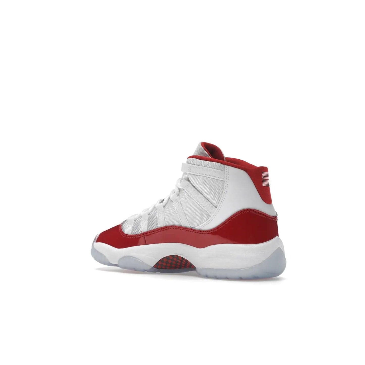 Jordan 11 Retro Cherry (2022) (GS) - Image 23 - Only at www.BallersClubKickz.com - Shop the Air Jordan 11 Retro Cherry 2022 GS, designed for style & comfort. Snug fit with webbing eyelets, rope laces, encased Air-sole unit & a Translucent rubber outsole. Available 12/10/2022.