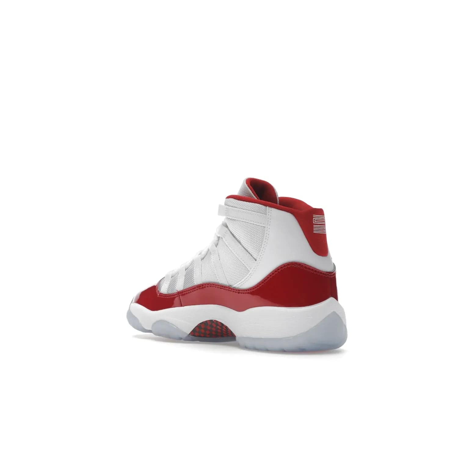 Jordan 11 Retro Cherry (2022) (GS) - Image 24 - Only at www.BallersClubKickz.com - Shop the Air Jordan 11 Retro Cherry 2022 GS, designed for style & comfort. Snug fit with webbing eyelets, rope laces, encased Air-sole unit & a Translucent rubber outsole. Available 12/10/2022.