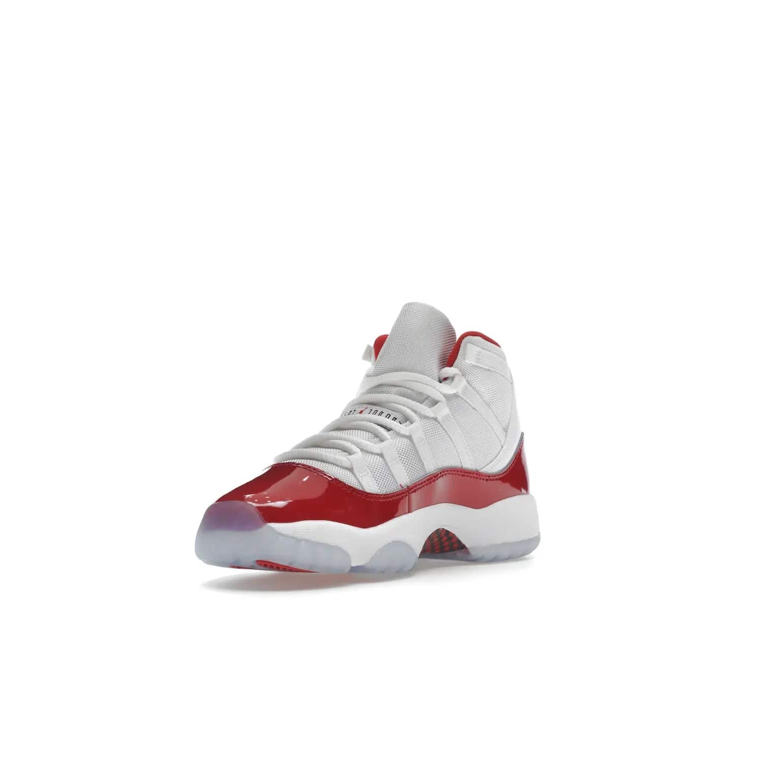 Jordan 11 Retro Cherry (2022) (GS) - Image 14 - Only at www.BallersClubKickz.com - Shop the Air Jordan 11 Retro Cherry 2022 GS, designed for style & comfort. Snug fit with webbing eyelets, rope laces, encased Air-sole unit & a Translucent rubber outsole. Available 12/10/2022.
