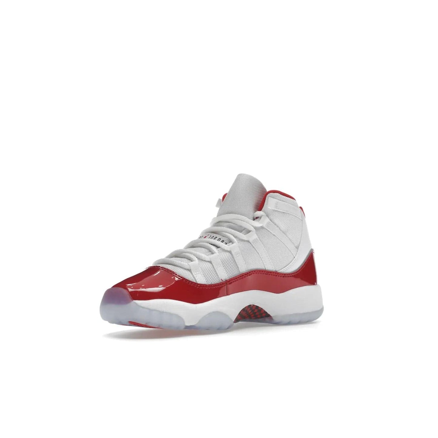 Jordan 11 Retro Cherry (2022) (GS) - Image 15 - Only at www.BallersClubKickz.com - Shop the Air Jordan 11 Retro Cherry 2022 GS, designed for style & comfort. Snug fit with webbing eyelets, rope laces, encased Air-sole unit & a Translucent rubber outsole. Available 12/10/2022.