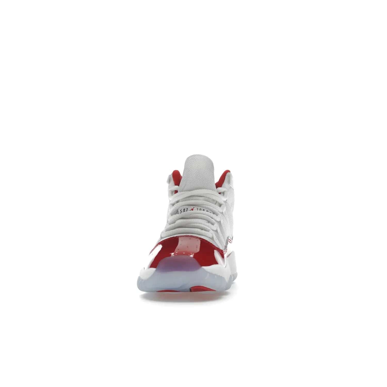 Jordan 11 Retro Cherry (2022) (GS) - Image 11 - Only at www.BallersClubKickz.com - Shop the Air Jordan 11 Retro Cherry 2022 GS, designed for style & comfort. Snug fit with webbing eyelets, rope laces, encased Air-sole unit & a Translucent rubber outsole. Available 12/10/2022.