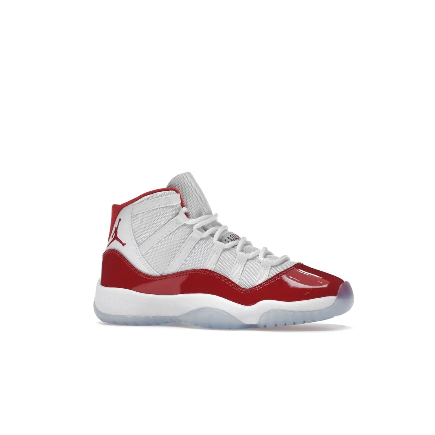 Jordan 11 Retro Cherry (2022) (GS) - Image 3 - Only at www.BallersClubKickz.com - Shop the Air Jordan 11 Retro Cherry 2022 GS, designed for style & comfort. Snug fit with webbing eyelets, rope laces, encased Air-sole unit & a Translucent rubber outsole. Available 12/10/2022.