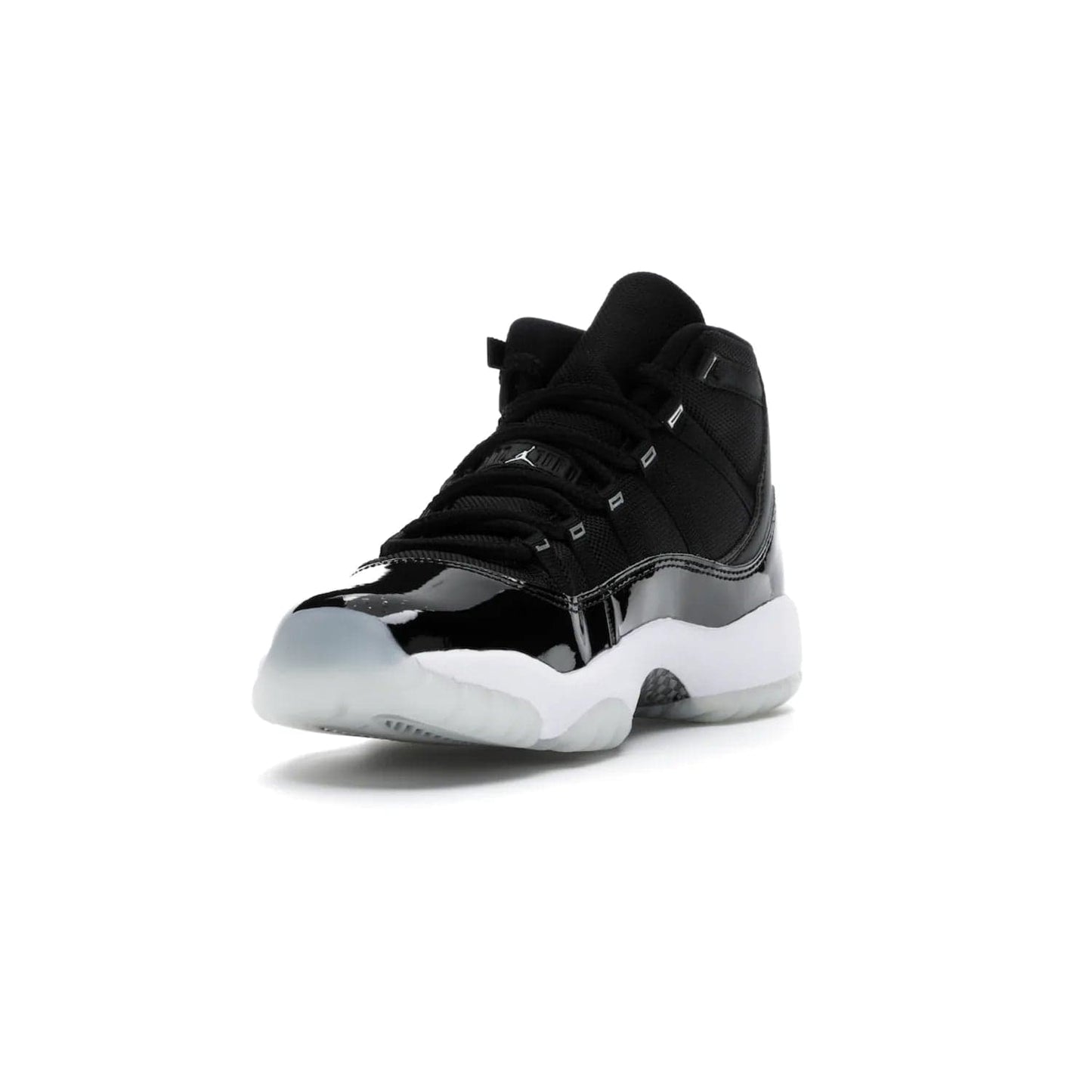 Jordan 11 Retro Jubilee (GS) - Image 13 - Only at www.BallersClubKickz.com - Introducing the Air Jordan 11 Retro Jubilee Kids. Boasting a black upper and silver Jumpman logo, retro 23 applique, and patent leather detailing. Available for a limited time.