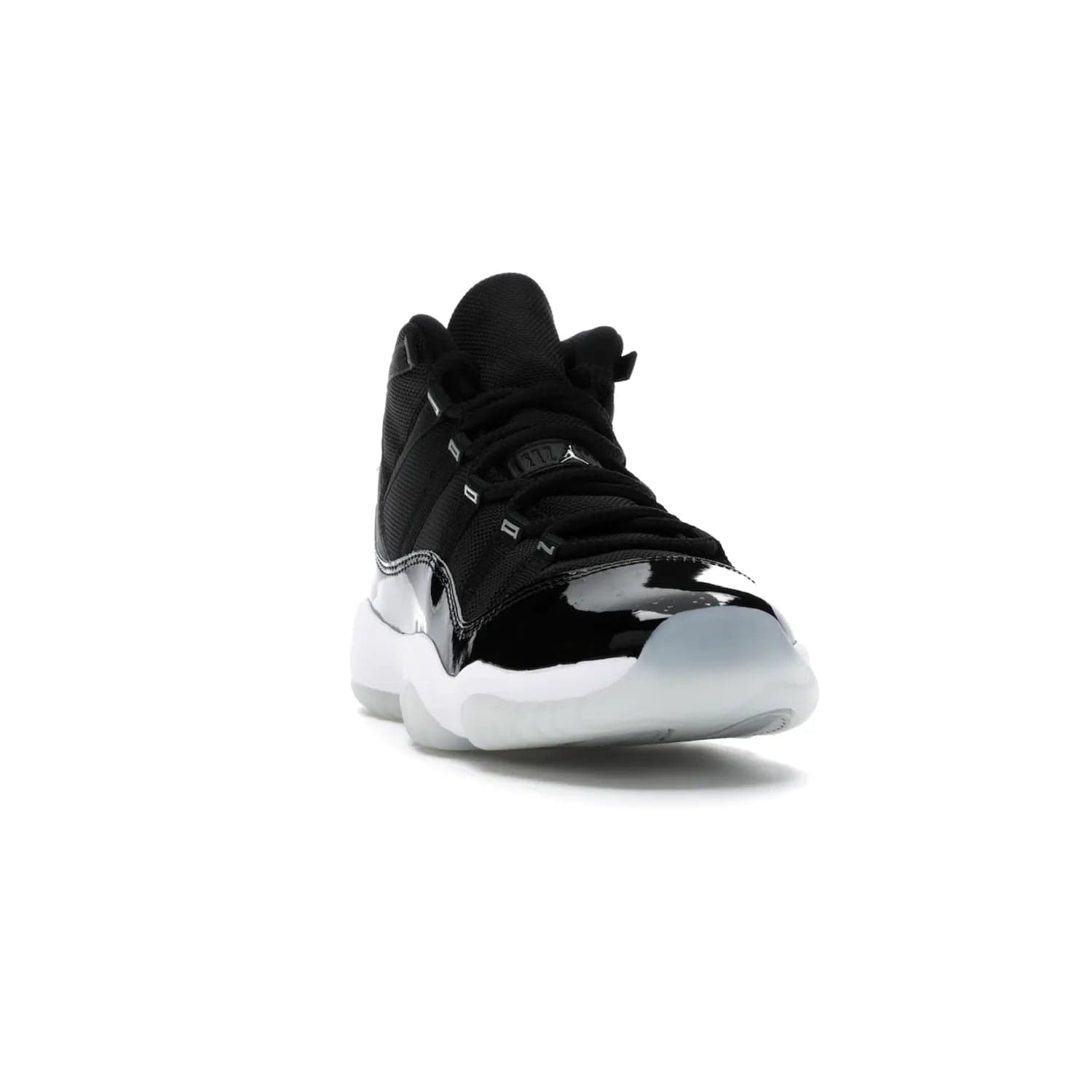 Jordan 11 Retro Jubilee (GS) - Image 8 - Only at www.BallersClubKickz.com - Introducing the Air Jordan 11 Retro Jubilee Kids. Boasting a black upper and silver Jumpman logo, retro 23 applique, and patent leather detailing. Available for a limited time.