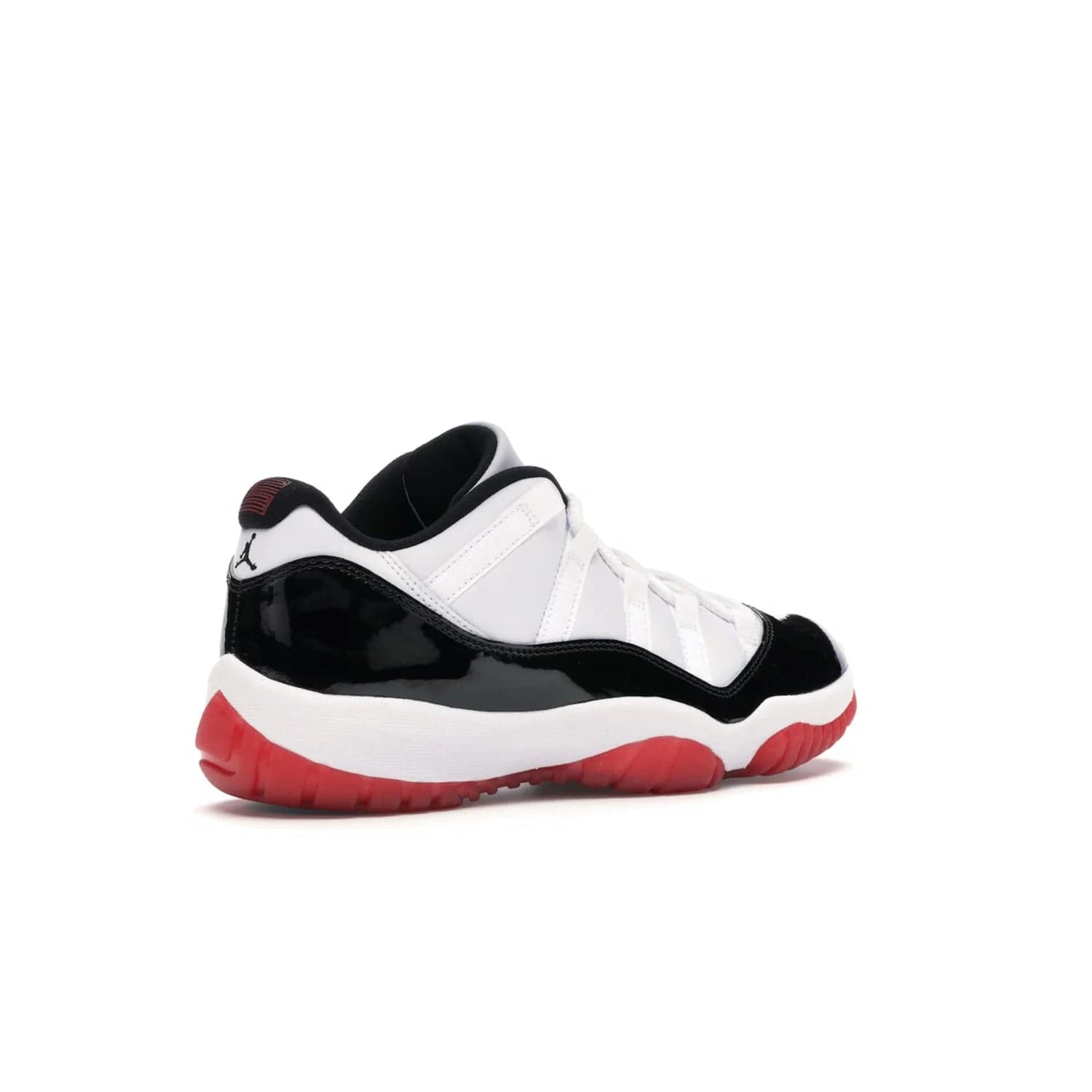 Jordan 11 Retro Low Concord Bred - Image 33 - Only at www.BallersClubKickz.com - Grab the classic Jordan 11 look with the Jordan 11 Retro Low Concord Bred. With white and black elements and the iconic red outsole of the Jordan 11 Bred, you won't miss a beat. Released in June 2020, the perfect complement to any outfit.