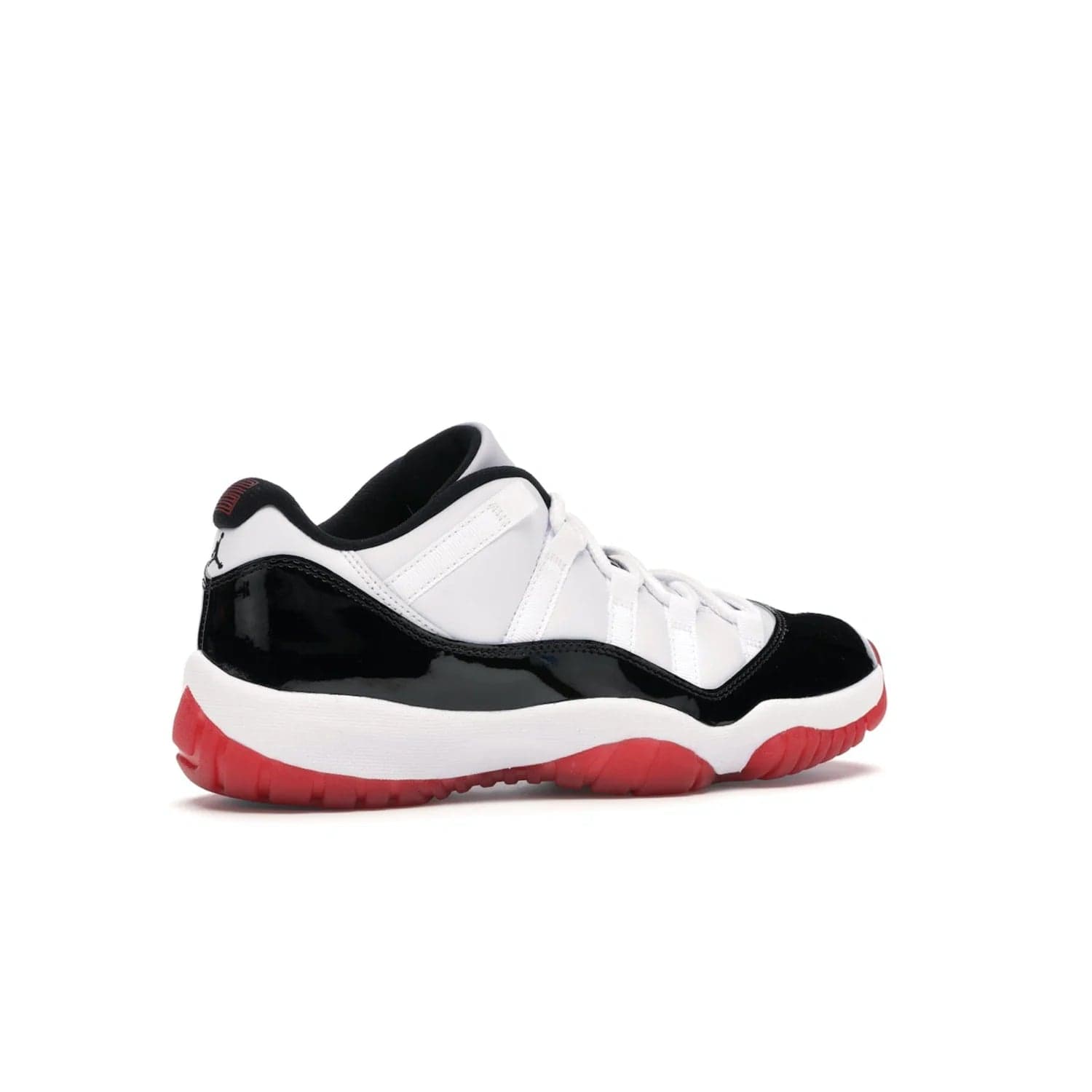 Jordan 11 Retro Low Concord Bred - Image 34 - Only at www.BallersClubKickz.com - Grab the classic Jordan 11 look with the Jordan 11 Retro Low Concord Bred. With white and black elements and the iconic red outsole of the Jordan 11 Bred, you won't miss a beat. Released in June 2020, the perfect complement to any outfit.