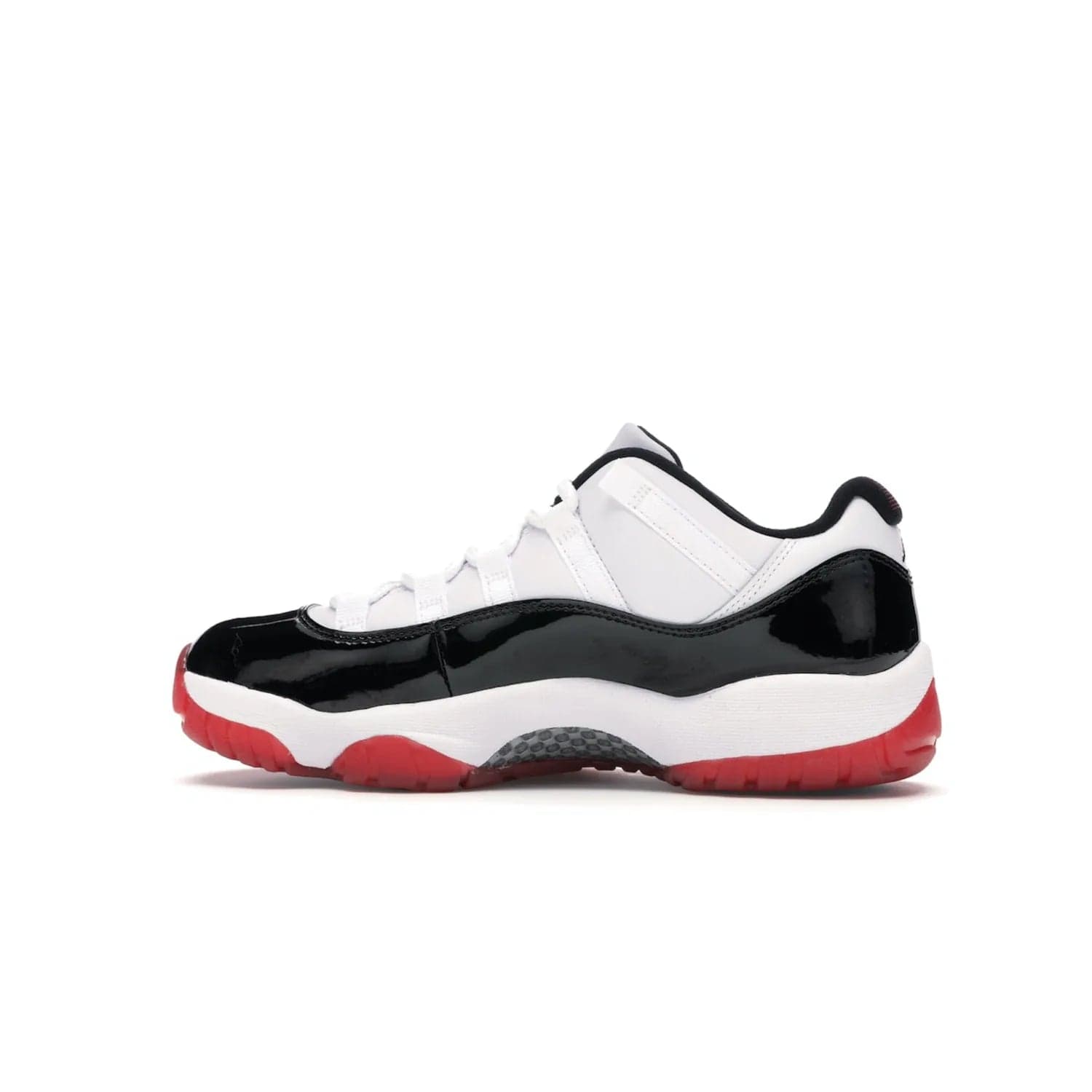 Jordan 11 Retro Low Concord Bred - Image 20 - Only at www.BallersClubKickz.com - Grab the classic Jordan 11 look with the Jordan 11 Retro Low Concord Bred. With white and black elements and the iconic red outsole of the Jordan 11 Bred, you won't miss a beat. Released in June 2020, the perfect complement to any outfit.