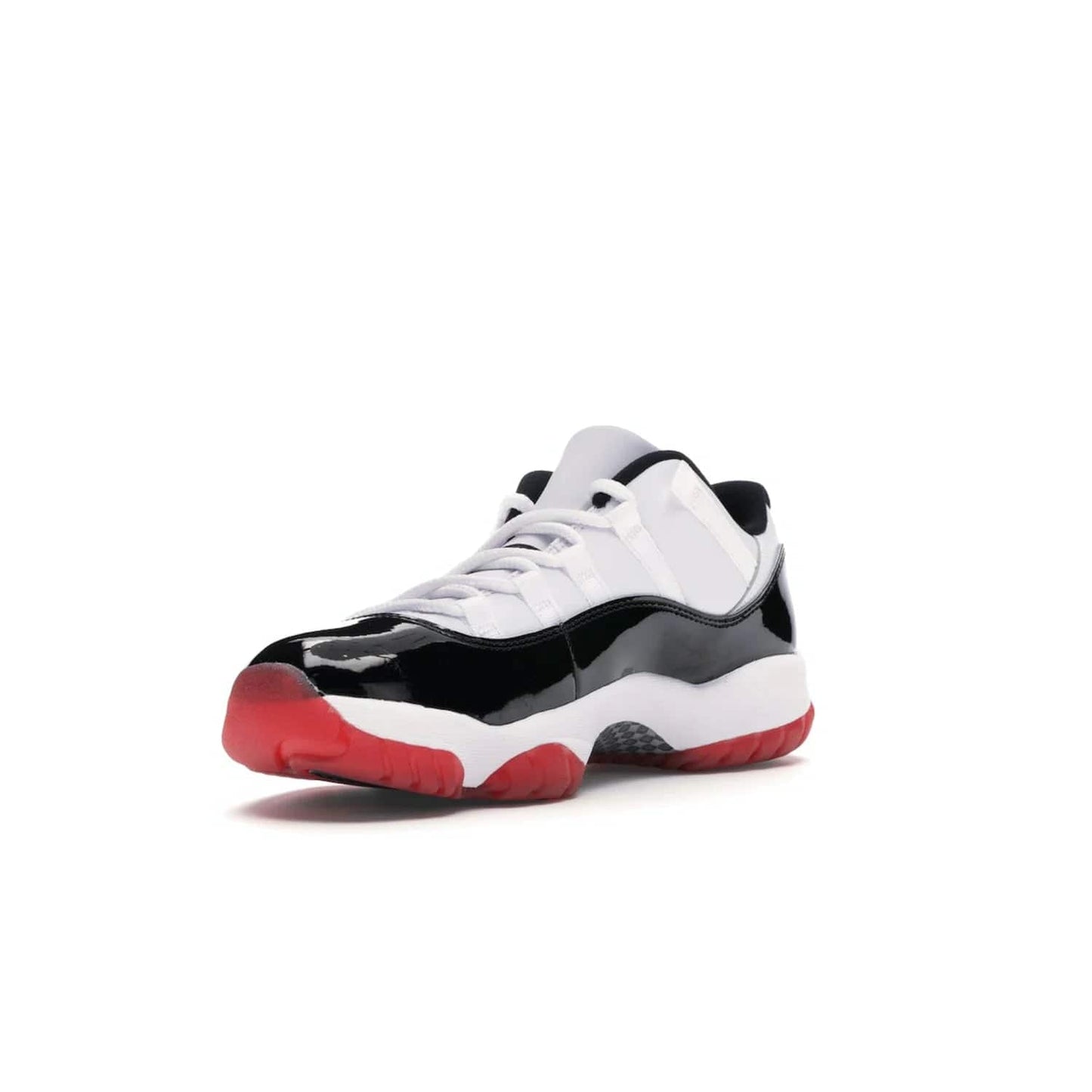 Jordan 11 Retro Low Concord Bred - Image 14 - Only at www.BallersClubKickz.com - Grab the classic Jordan 11 look with the Jordan 11 Retro Low Concord Bred. With white and black elements and the iconic red outsole of the Jordan 11 Bred, you won't miss a beat. Released in June 2020, the perfect complement to any outfit.