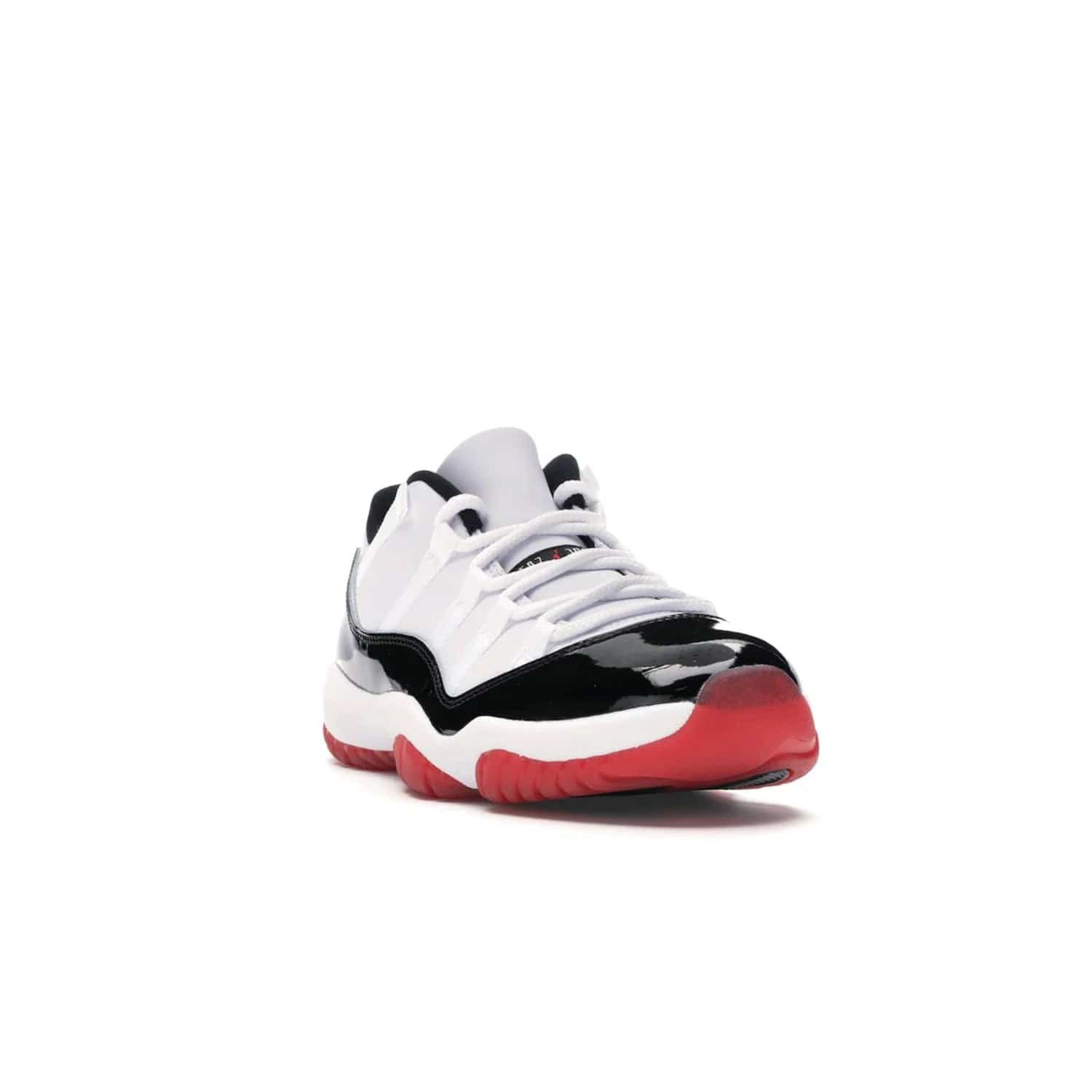 Jordan 11 Retro Low Concord Bred - Image 7 - Only at www.BallersClubKickz.com - Grab the classic Jordan 11 look with the Jordan 11 Retro Low Concord Bred. With white and black elements and the iconic red outsole of the Jordan 11 Bred, you won't miss a beat. Released in June 2020, the perfect complement to any outfit.