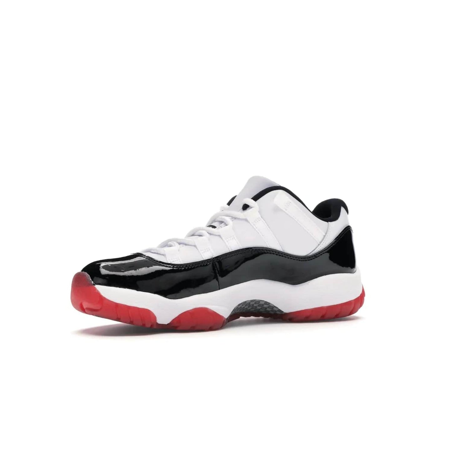 Jordan 11 Retro Low Concord Bred - Image 16 - Only at www.BallersClubKickz.com - Grab the classic Jordan 11 look with the Jordan 11 Retro Low Concord Bred. With white and black elements and the iconic red outsole of the Jordan 11 Bred, you won't miss a beat. Released in June 2020, the perfect complement to any outfit.