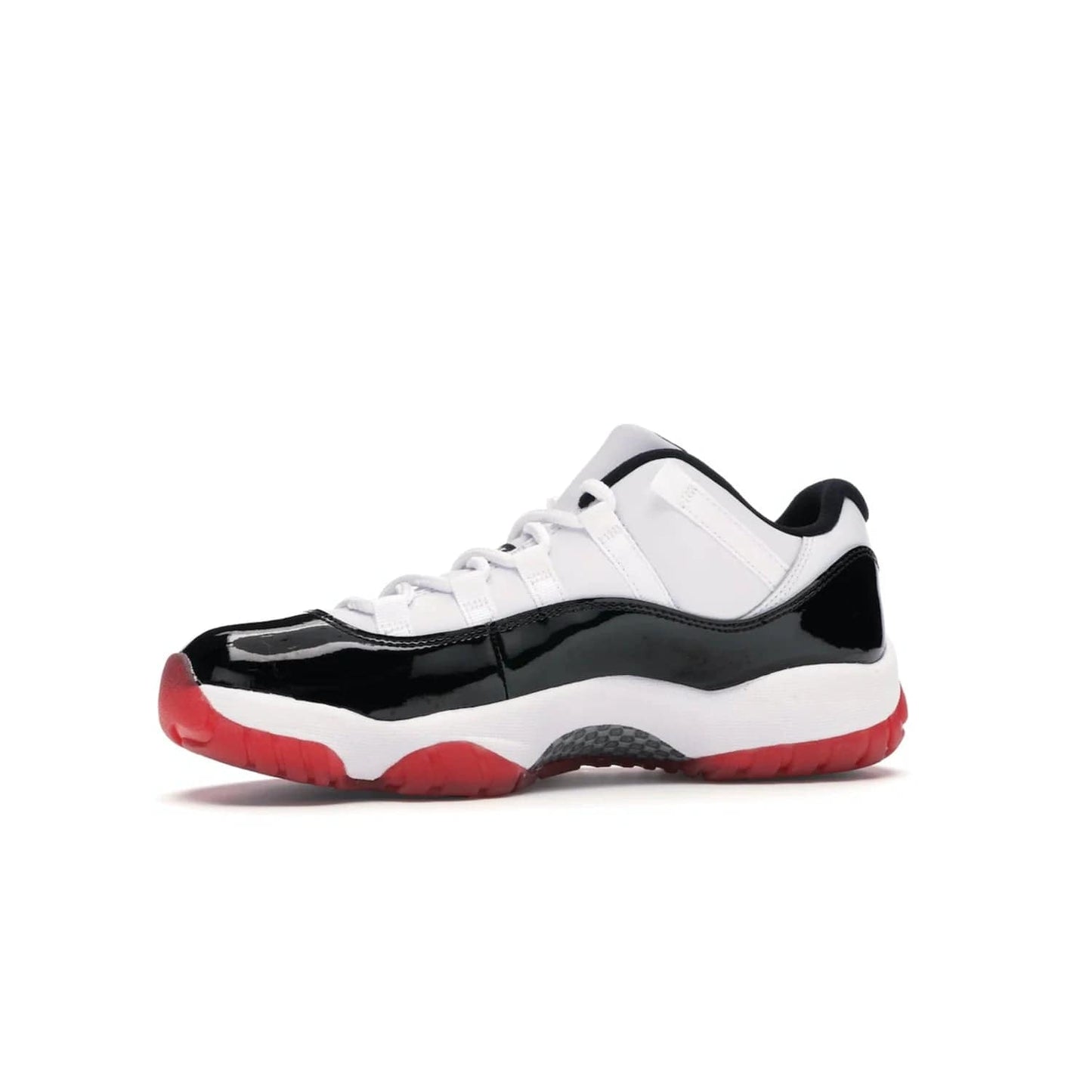 Jordan 11 Retro Low Concord Bred - Image 17 - Only at www.BallersClubKickz.com - Grab the classic Jordan 11 look with the Jordan 11 Retro Low Concord Bred. With white and black elements and the iconic red outsole of the Jordan 11 Bred, you won't miss a beat. Released in June 2020, the perfect complement to any outfit.