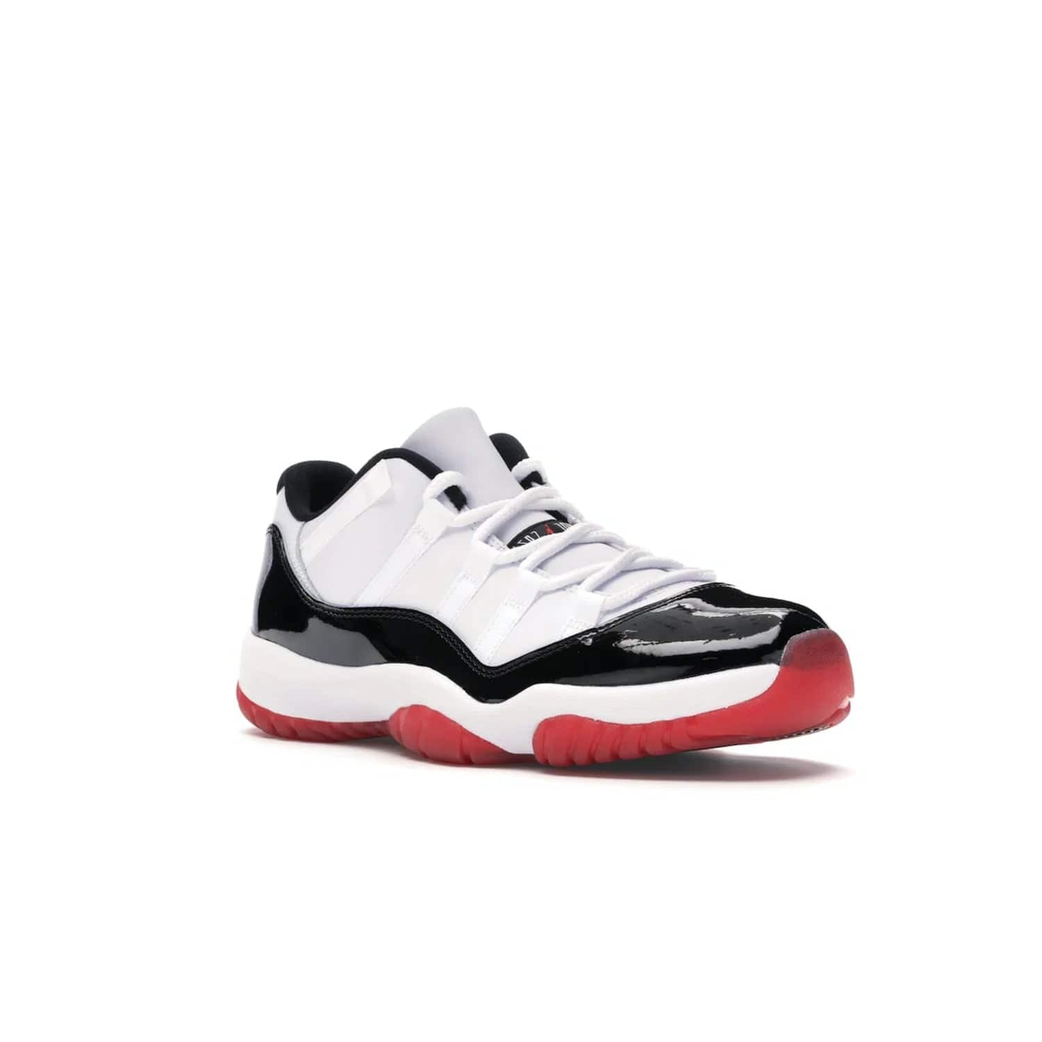 Jordan 11 Retro Low Concord Bred - Image 5 - Only at www.BallersClubKickz.com - Grab the classic Jordan 11 look with the Jordan 11 Retro Low Concord Bred. With white and black elements and the iconic red outsole of the Jordan 11 Bred, you won't miss a beat. Released in June 2020, the perfect complement to any outfit.