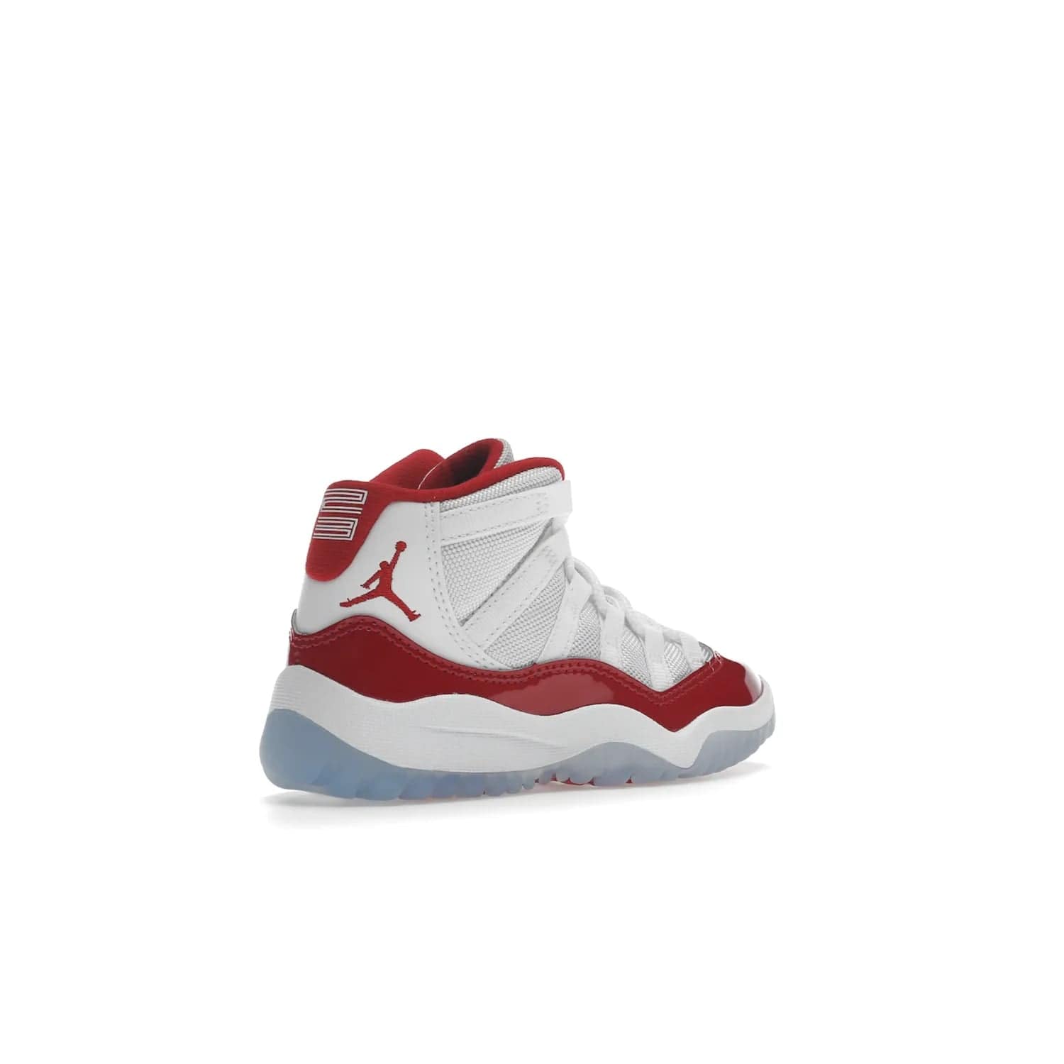Jordan 11 Retro Cherry (2022) (PS) - Image 33 - Only at www.BallersClubKickz.com - An iconic silhouette with a timeless look, the Air Jordan 11 Retro Cherry 2022 PS features a crisp White, Varsity Red and Black colorway. The upper is made of ballistic mesh, a red patent leather mudguard, '23' branding and white Phylon midsole. Get optimal cushioning and comfort on December 10th, 2022. Don't miss out.