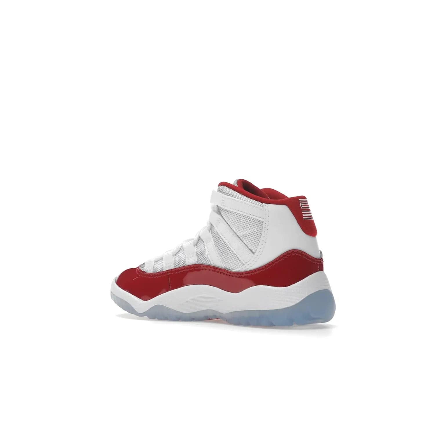 Jordan 11 Retro Cherry (2022) (PS) - Image 23 - Only at www.BallersClubKickz.com - An iconic silhouette with a timeless look, the Air Jordan 11 Retro Cherry 2022 PS features a crisp White, Varsity Red and Black colorway. The upper is made of ballistic mesh, a red patent leather mudguard, '23' branding and white Phylon midsole. Get optimal cushioning and comfort on December 10th, 2022. Don't miss out.