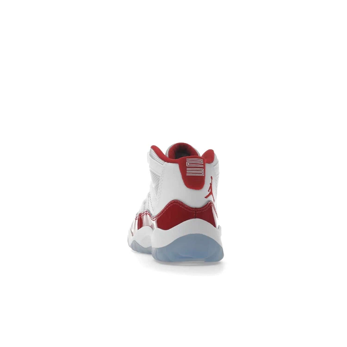Jordan 11 Retro Cherry (2022) (PS) - Image 27 - Only at www.BallersClubKickz.com - An iconic silhouette with a timeless look, the Air Jordan 11 Retro Cherry 2022 PS features a crisp White, Varsity Red and Black colorway. The upper is made of ballistic mesh, a red patent leather mudguard, '23' branding and white Phylon midsole. Get optimal cushioning and comfort on December 10th, 2022. Don't miss out.