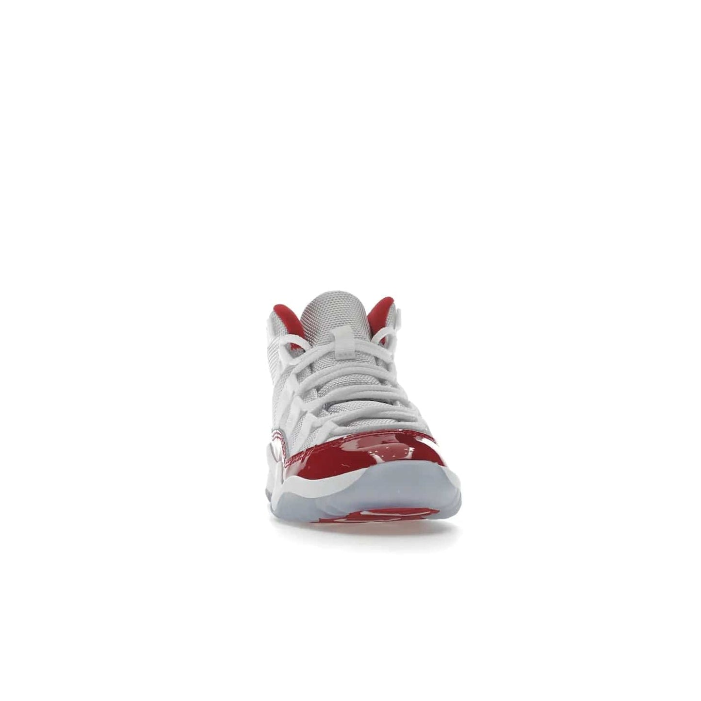 Jordan 11 Retro Cherry (2022) (PS) - Image 9 - Only at www.BallersClubKickz.com - An iconic silhouette with a timeless look, the Air Jordan 11 Retro Cherry 2022 PS features a crisp White, Varsity Red and Black colorway. The upper is made of ballistic mesh, a red patent leather mudguard, '23' branding and white Phylon midsole. Get optimal cushioning and comfort on December 10th, 2022. Don't miss out.
