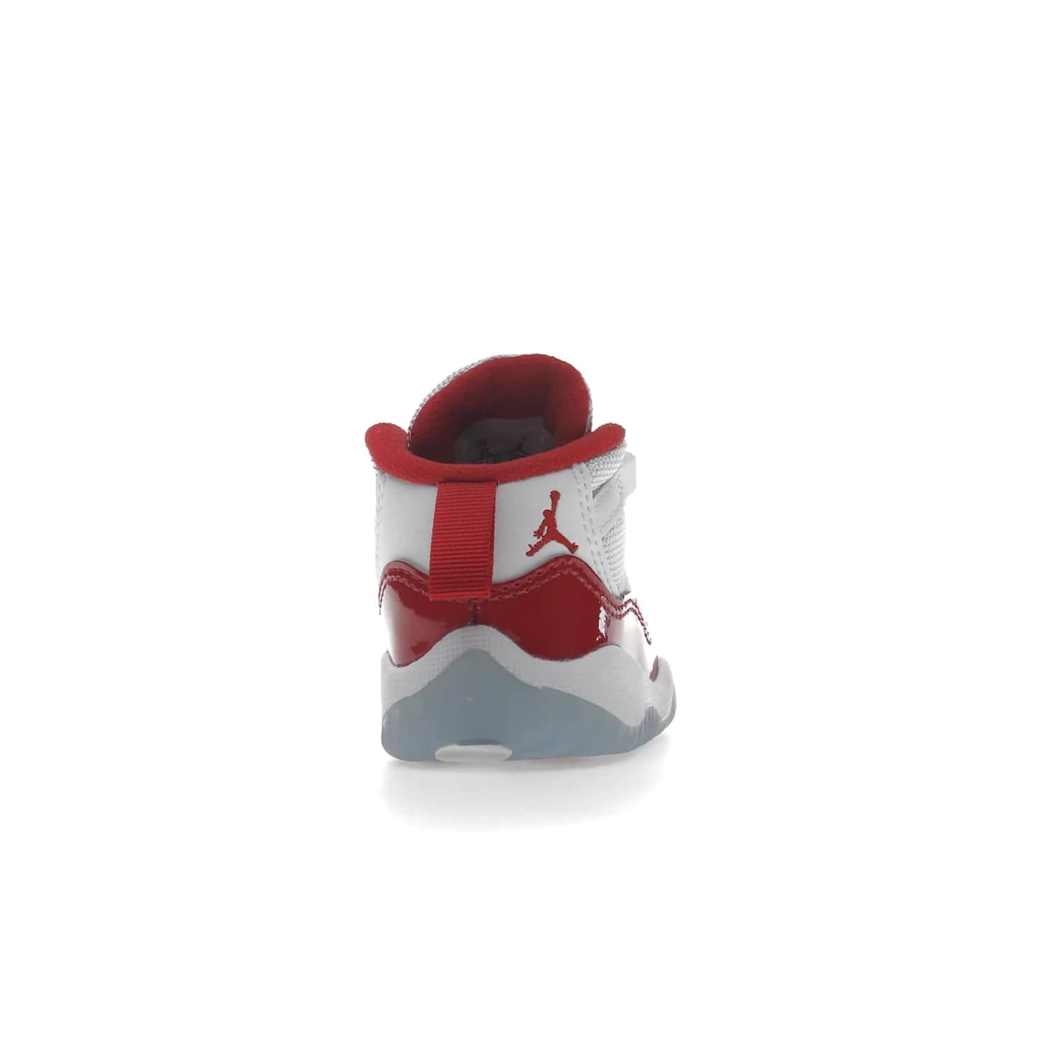 Jordan 11 Retro Cherry (2022) (TD) - Image 29 - Only at www.BallersClubKickz.com - Timeless classic. Air Jordan 11 Retro Cherry 2022 TD combines mesh, leather & suede for a unique look. White upper with varsity red suede. Jumpman logo on collar & tongue. Available Dec 10th, priced at $80.