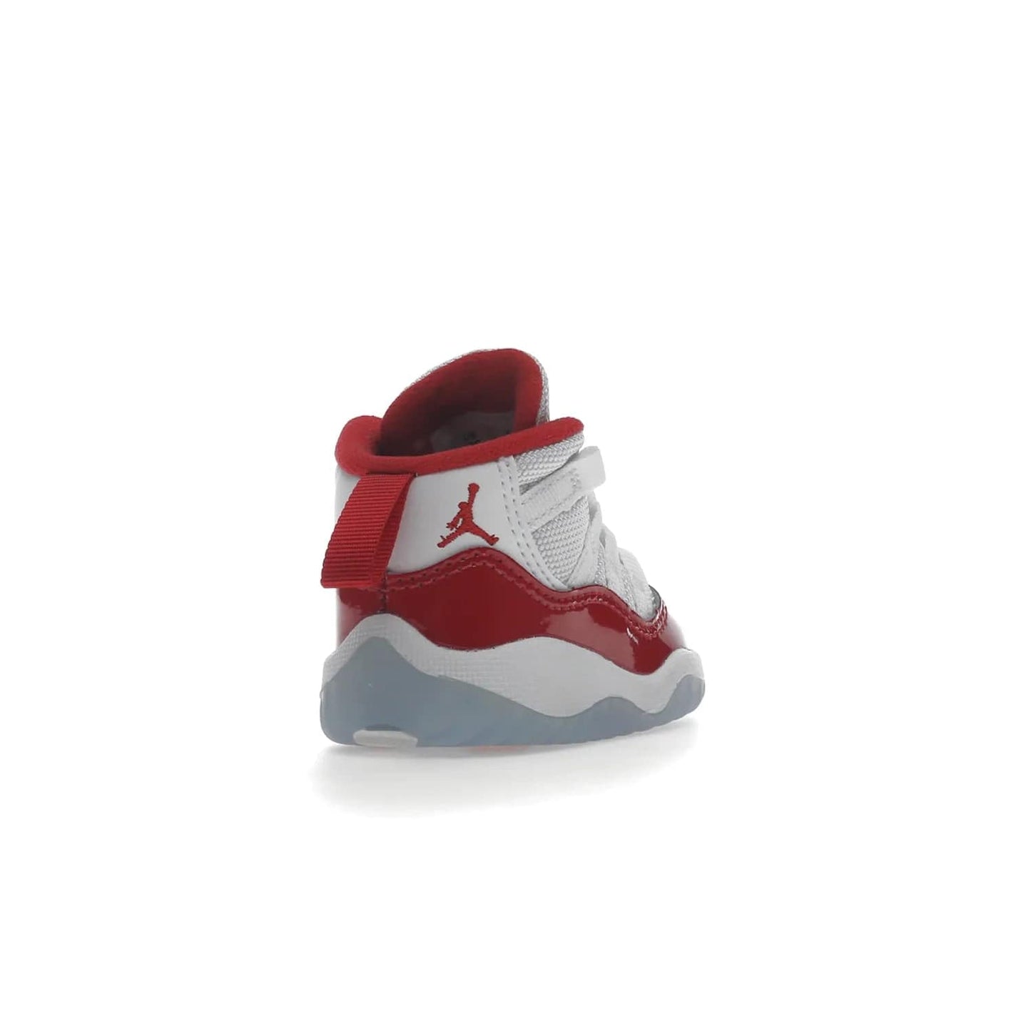 Jordan 11 Retro Cherry (2022) (TD) - Image 31 - Only at www.BallersClubKickz.com - Timeless classic. Air Jordan 11 Retro Cherry 2022 TD combines mesh, leather & suede for a unique look. White upper with varsity red suede. Jumpman logo on collar & tongue. Available Dec 10th, priced at $80.