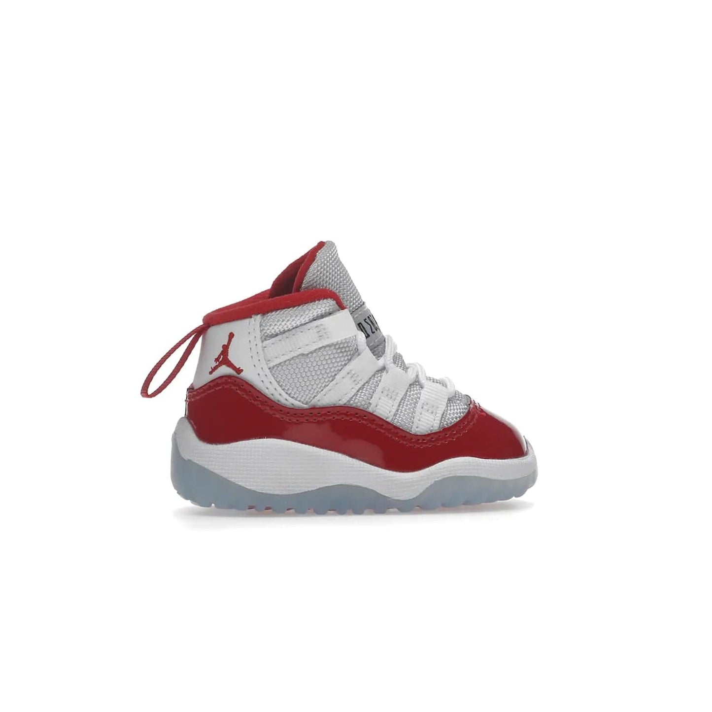 Jordan 11 Retro Cherry (2022) (TD) - Image 36 - Only at www.BallersClubKickz.com - Timeless classic. Air Jordan 11 Retro Cherry 2022 TD combines mesh, leather & suede for a unique look. White upper with varsity red suede. Jumpman logo on collar & tongue. Available Dec 10th, priced at $80.