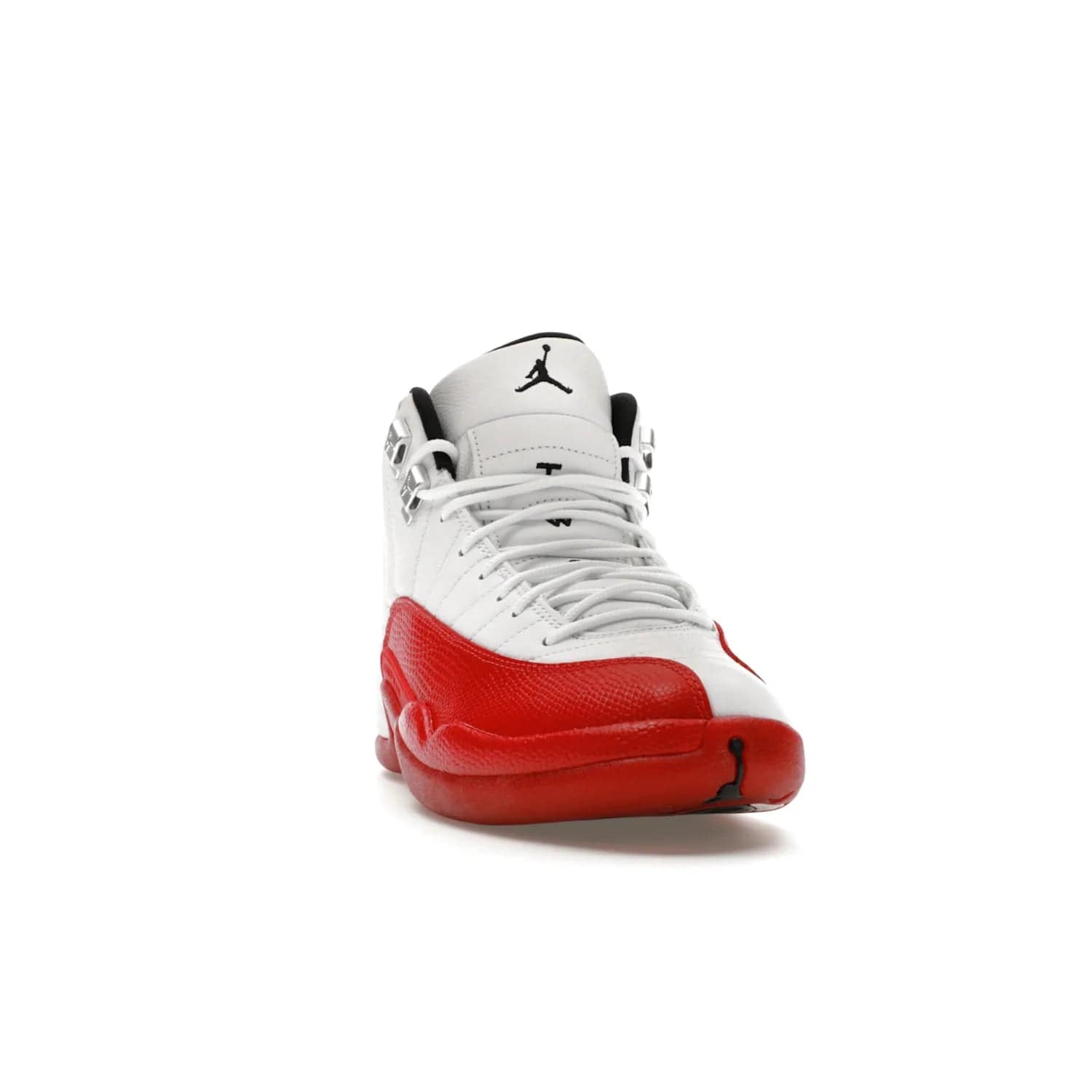 Jordan 12 Retro Cherry (2023) - Image 8 - Only at www.BallersClubKickz.com - Live your sneaker legend with the Jordan 12 Retro Cherry. Iconic pebbled leather mudguards, quilted uppers, and varsity red accents make this 1997 classic a must-have for 2023. Shine on with silver hardware and matching midsoles, and bring it all together for limited-edition style on October 28th. Step into Jordan legacy with the Retro Cherry.