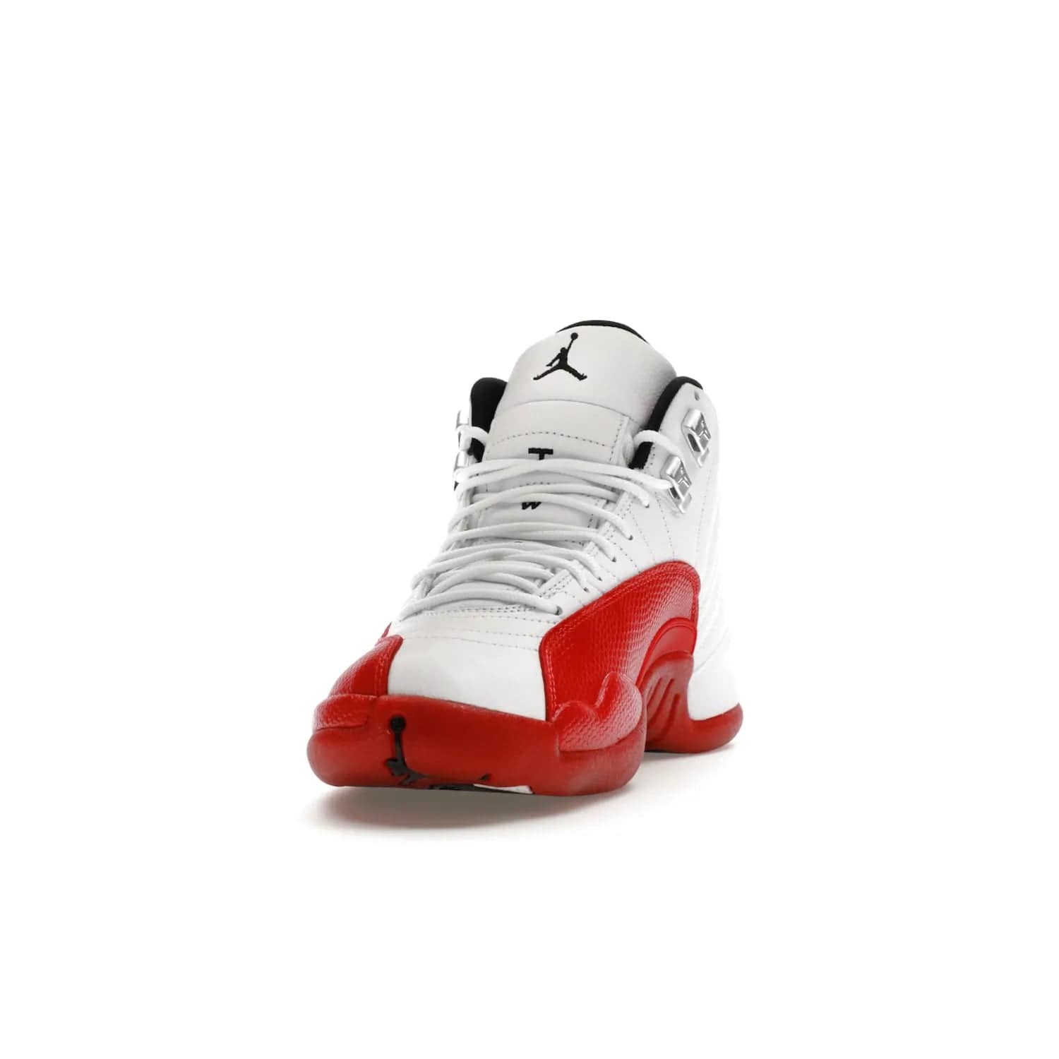 Jordan 12 Retro Cherry (2023) - Image 12 - Only at www.BallersClubKickz.com - Live your sneaker legend with the Jordan 12 Retro Cherry. Iconic pebbled leather mudguards, quilted uppers, and varsity red accents make this 1997 classic a must-have for 2023. Shine on with silver hardware and matching midsoles, and bring it all together for limited-edition style on October 28th. Step into Jordan legacy with the Retro Cherry.