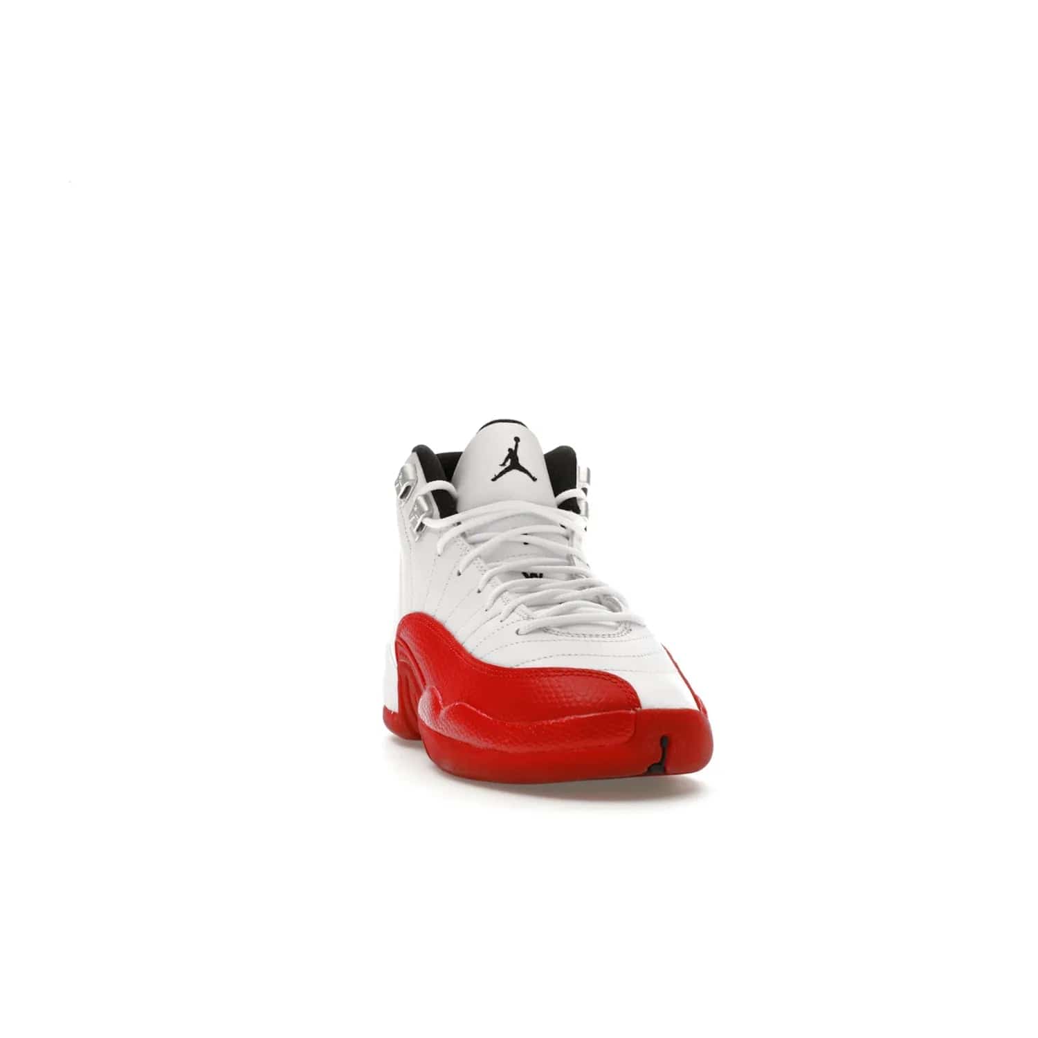 Jordan 12 Retro Cherry (2023) (GS) - Image 8 - Only at www.BallersClubKickz.com - Grab the Jordan 12 Retro Cherry (2023) (GS) and show off your signature style with these iconic kicks. Dressed in White, Black and Varsity Red, these timeless kicks are sure to turn heads. Available October 28, 2023.