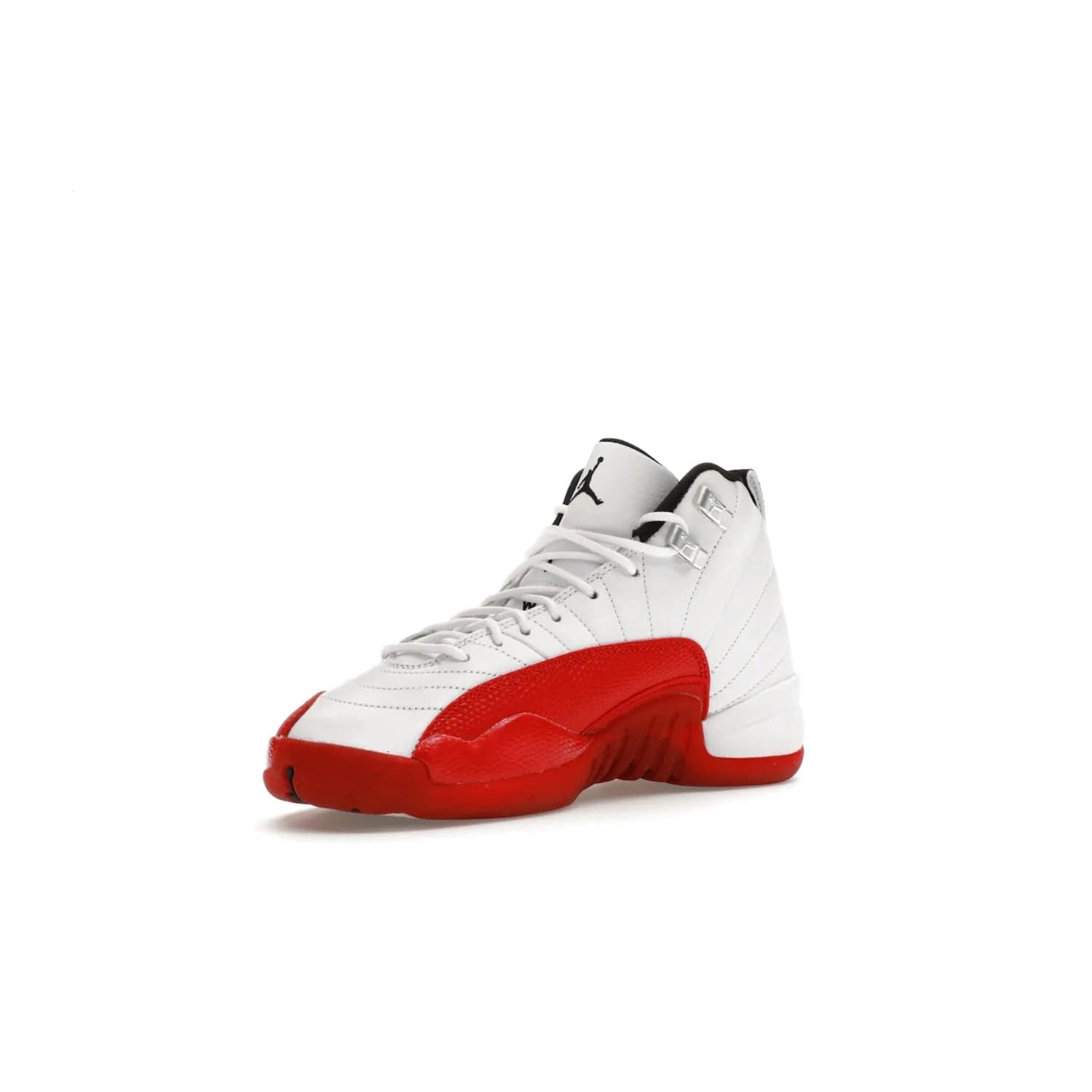 Jordan 12 Retro Cherry (2023) (GS) - Image 15 - Only at www.BallersClubKickz.com - Grab the Jordan 12 Retro Cherry (2023) (GS) and show off your signature style with these iconic kicks. Dressed in White, Black and Varsity Red, these timeless kicks are sure to turn heads. Available October 28, 2023.