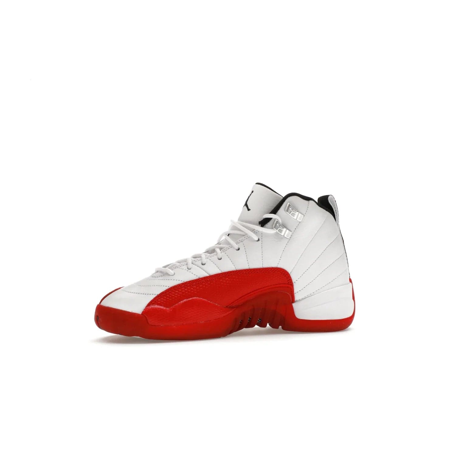 Jordan 12 Retro Cherry (2023) (GS) - Image 17 - Only at www.BallersClubKickz.com - Grab the Jordan 12 Retro Cherry (2023) (GS) and show off your signature style with these iconic kicks. Dressed in White, Black and Varsity Red, these timeless kicks are sure to turn heads. Available October 28, 2023.