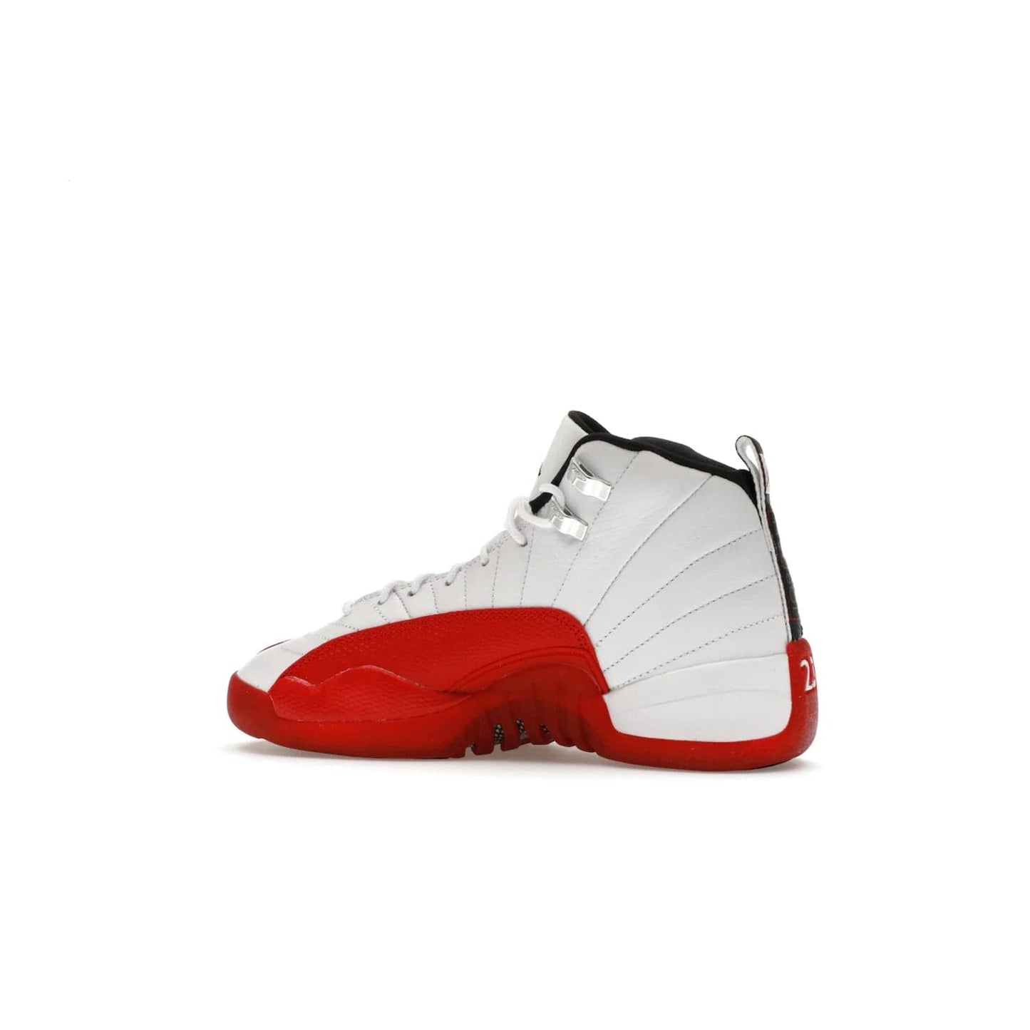 Jordan 12 Retro Cherry (2023) (GS) - Image 21 - Only at www.BallersClubKickz.com - Grab the Jordan 12 Retro Cherry (2023) (GS) and show off your signature style with these iconic kicks. Dressed in White, Black and Varsity Red, these timeless kicks are sure to turn heads. Available October 28, 2023.