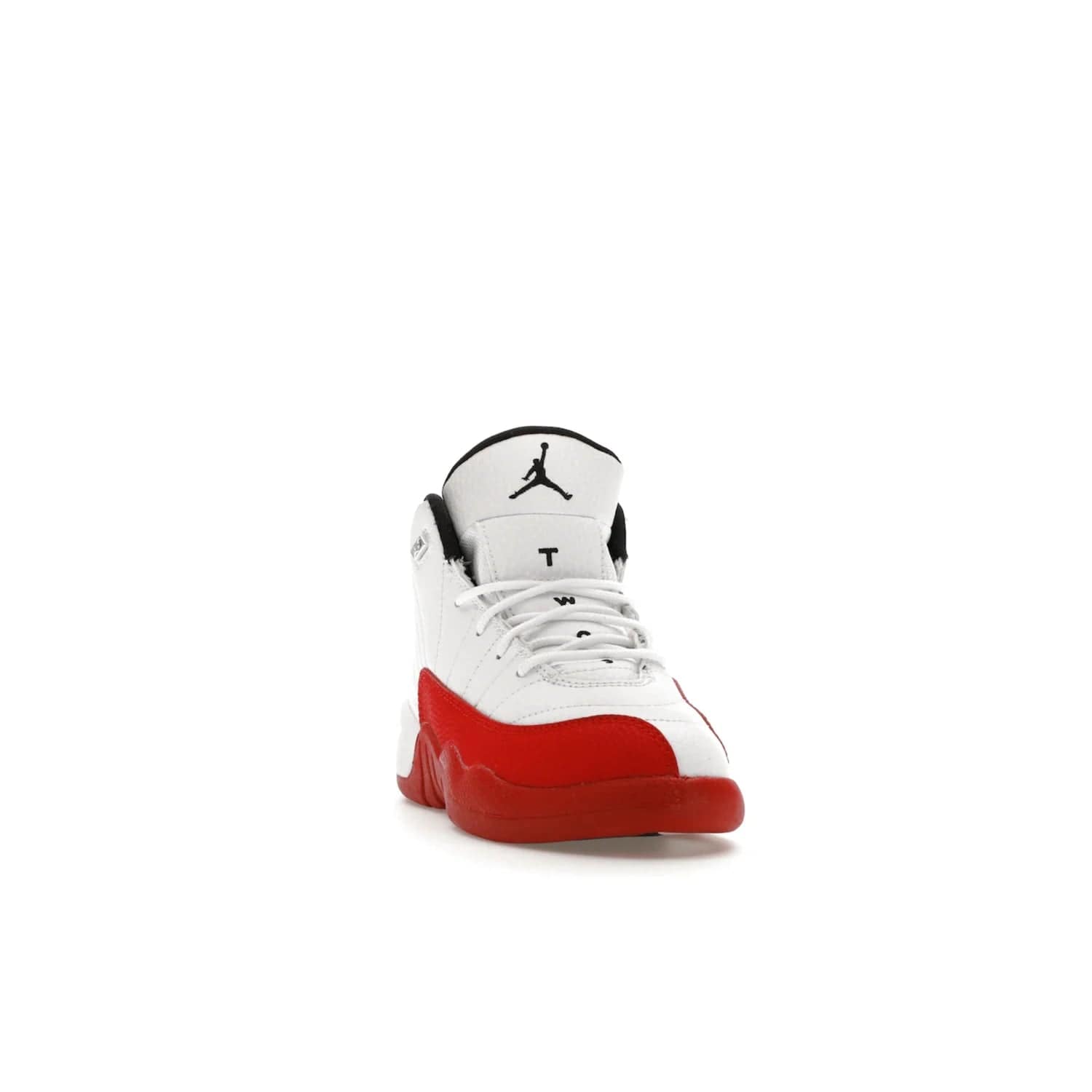 Jordan 12 Retro Cherry (2023) (PS) - Image 8 - Only at www.BallersClubKickz.com - Jordan 12 Retro Cherry dropping for toddlers in 2023! White leather upper with black overlays and red branding. Classic court style for your little one.