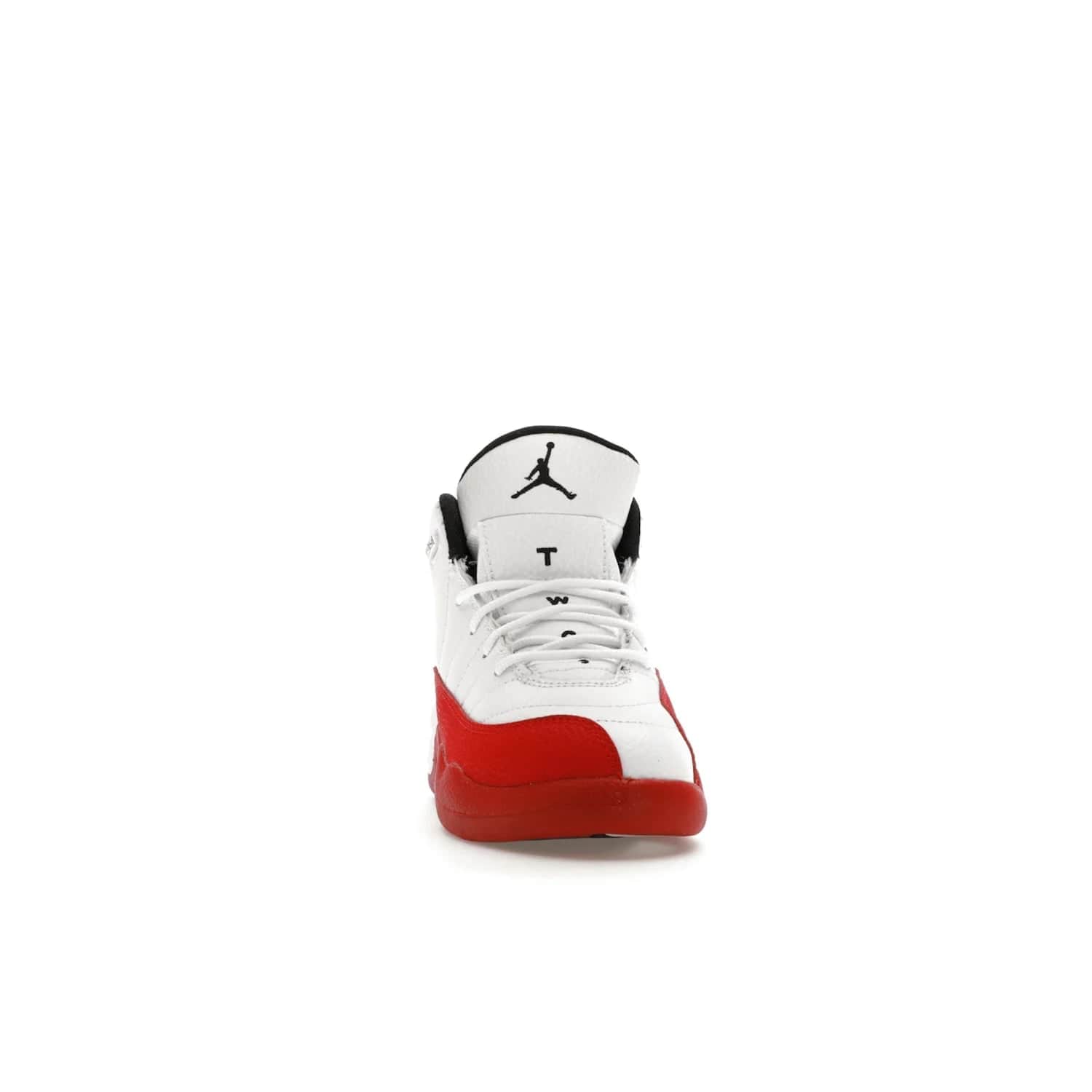 Jordan 12 Retro Cherry (2023) (PS) - Image 9 - Only at www.BallersClubKickz.com - Jordan 12 Retro Cherry dropping for toddlers in 2023! White leather upper with black overlays and red branding. Classic court style for your little one.